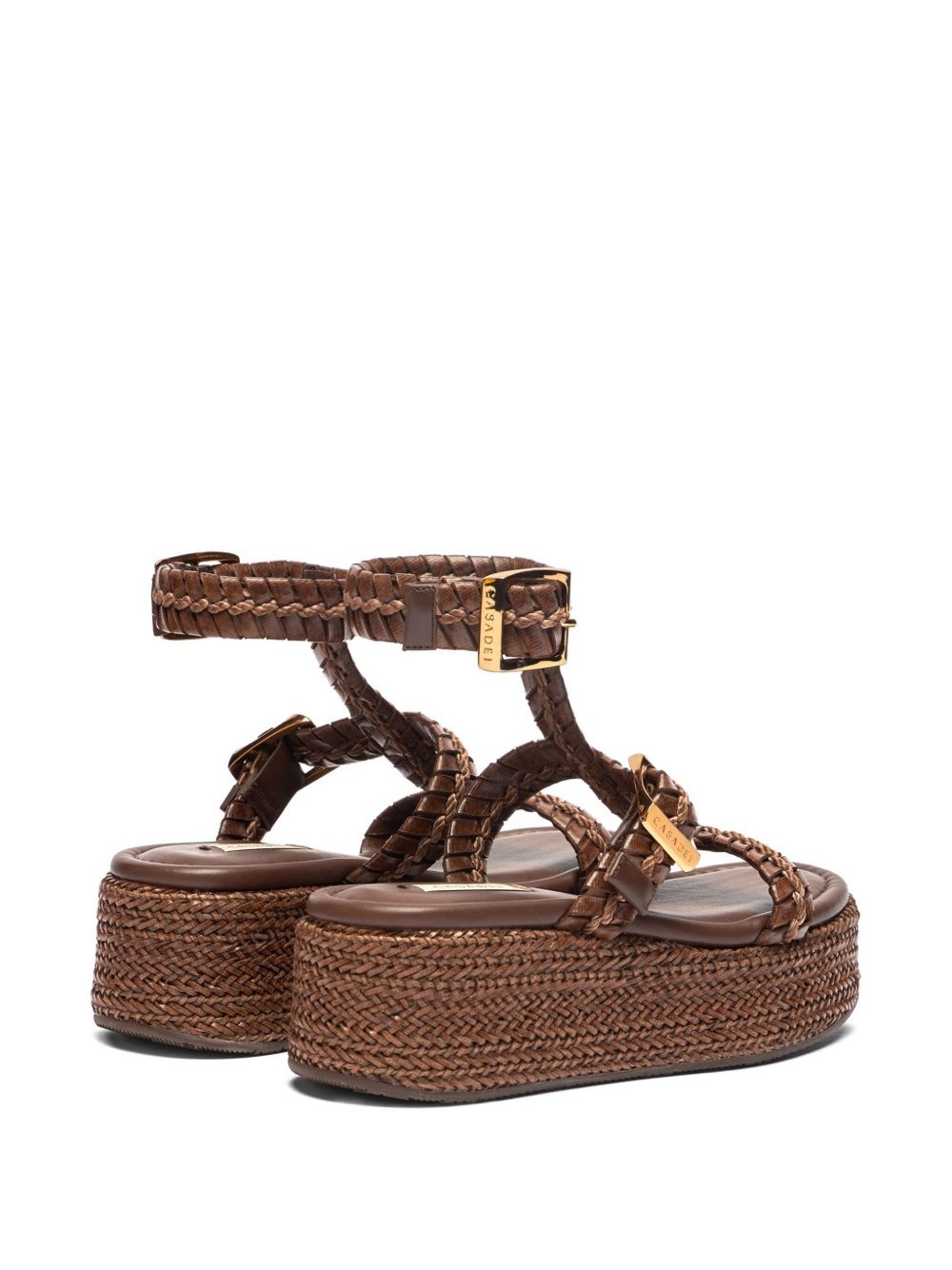 braided-strap heeled sandals - 3