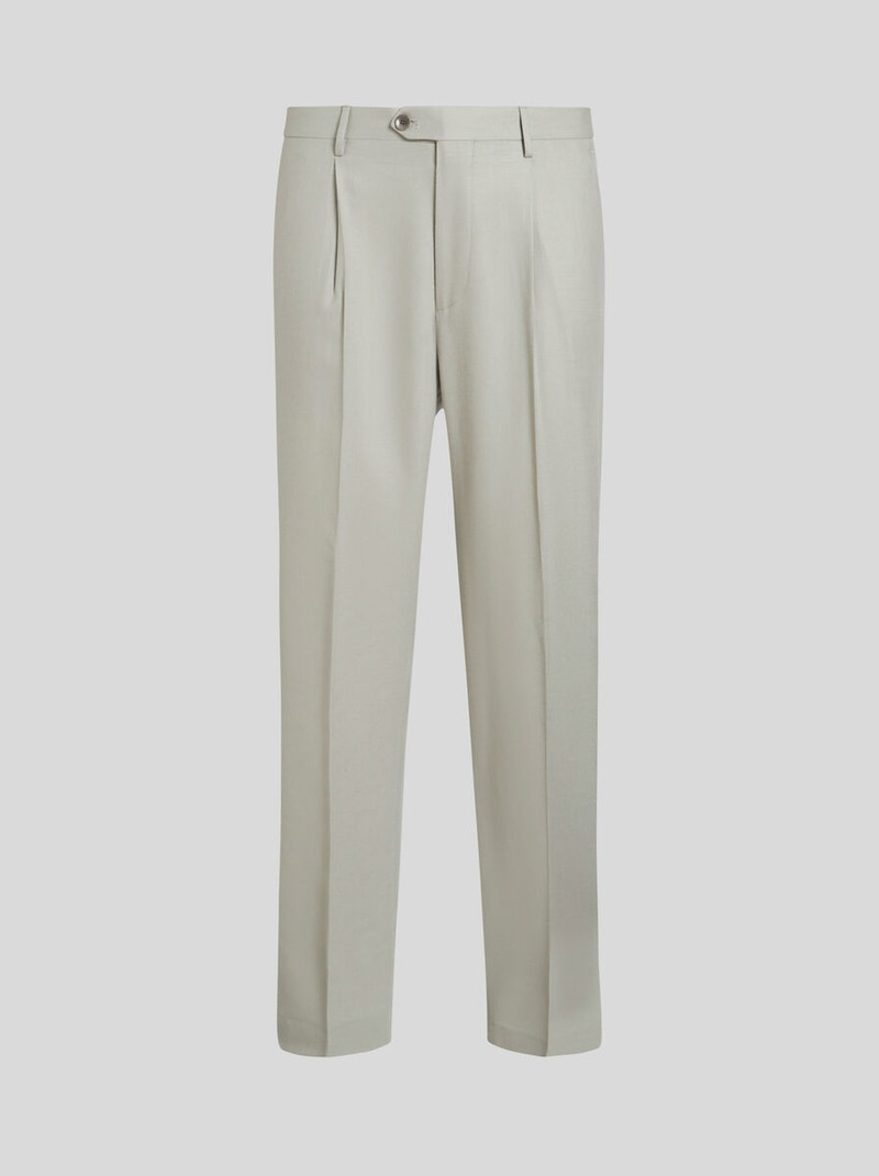 WOOL TROUSERS WITH PLEATS - 1