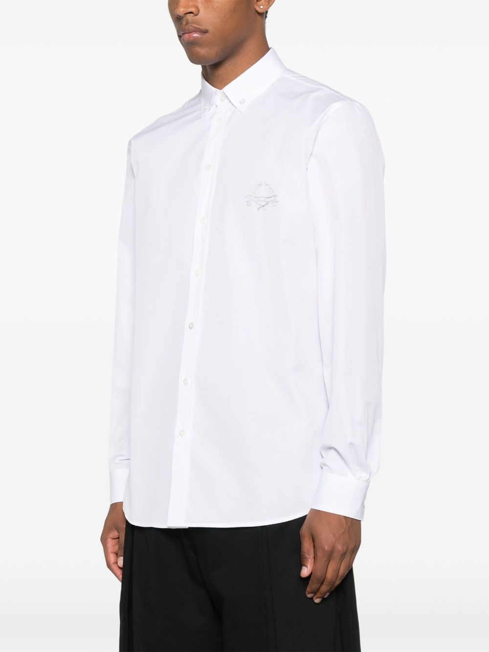 embroidered-logo shirt - 3