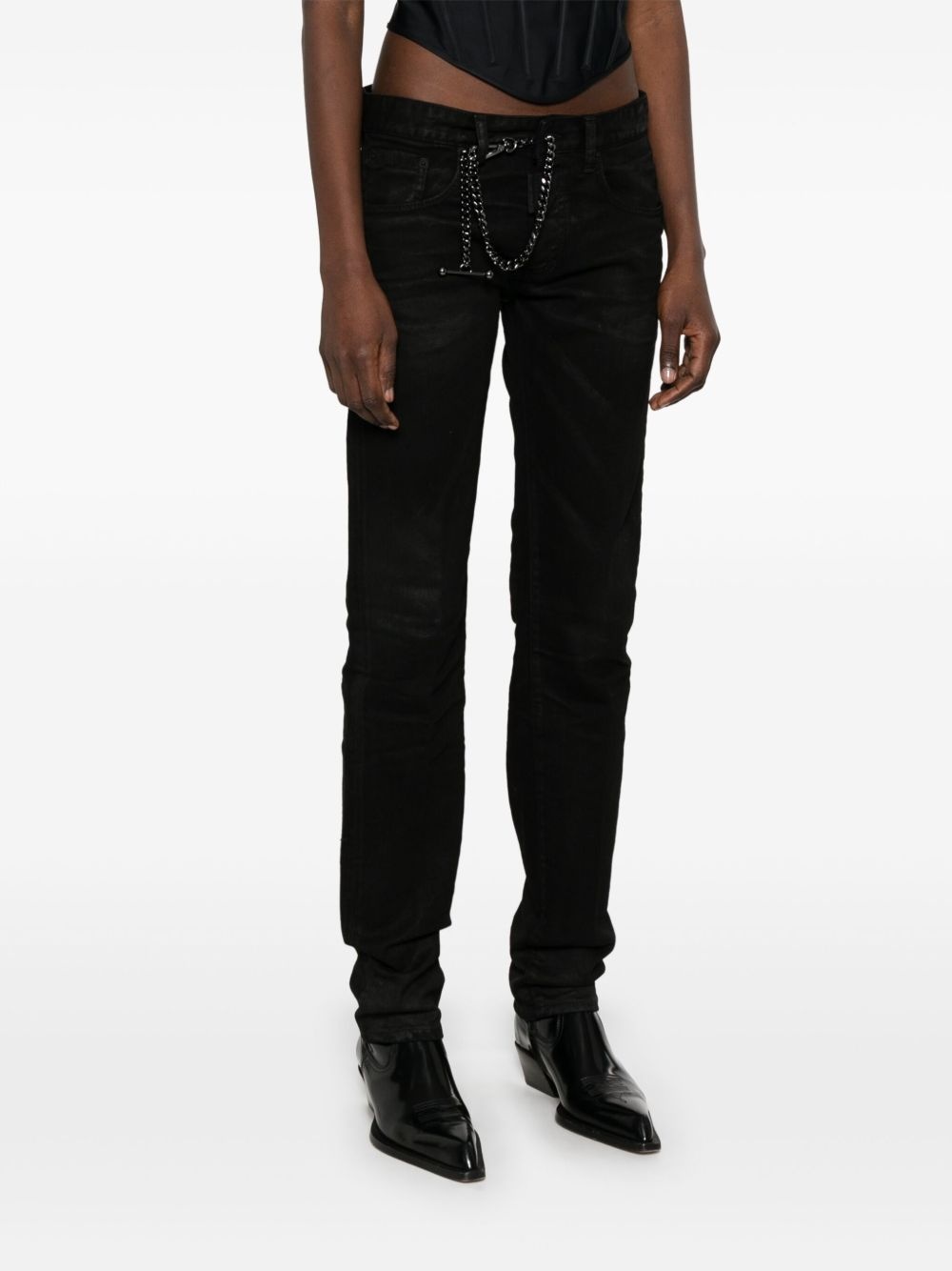 chain-detailed jeans - 3