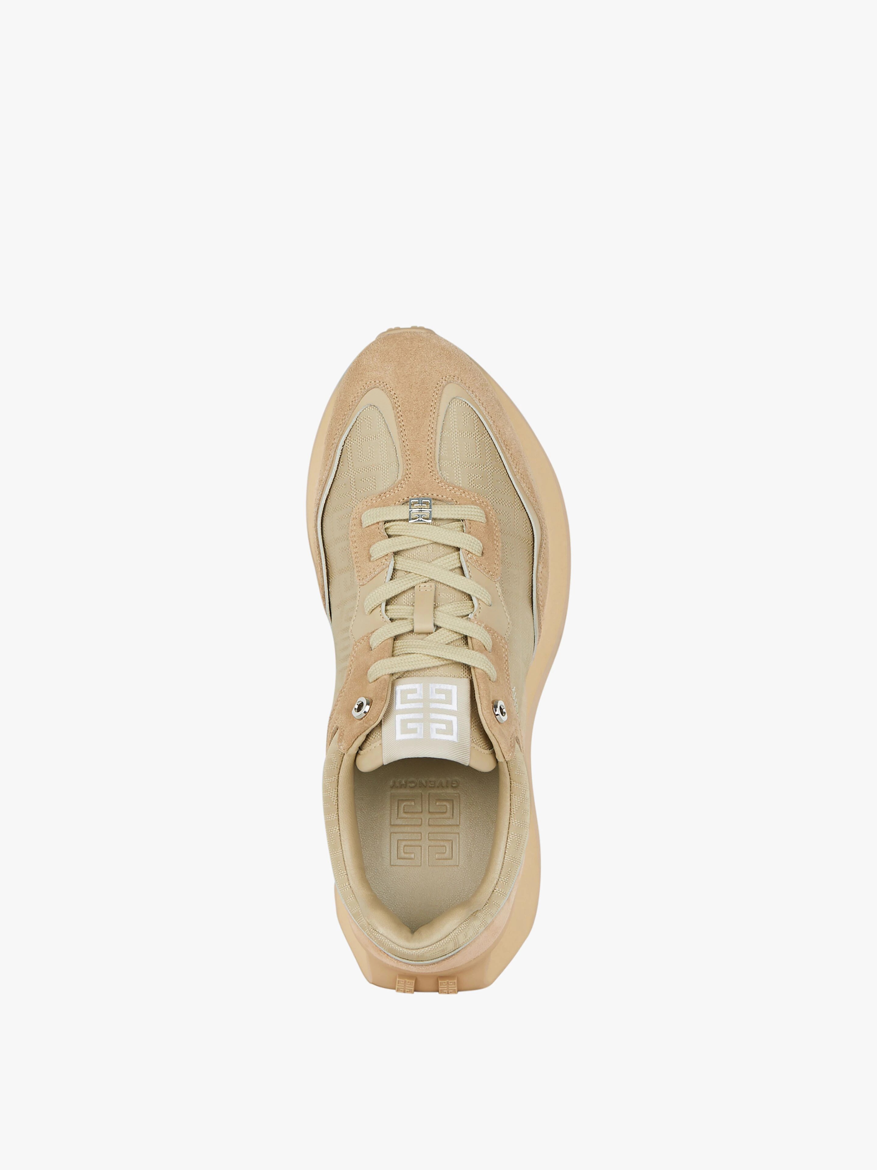 GIV RUNNER SNEAKERS IN SUEDE, LEATHER AND 4G JACQUARD - 4