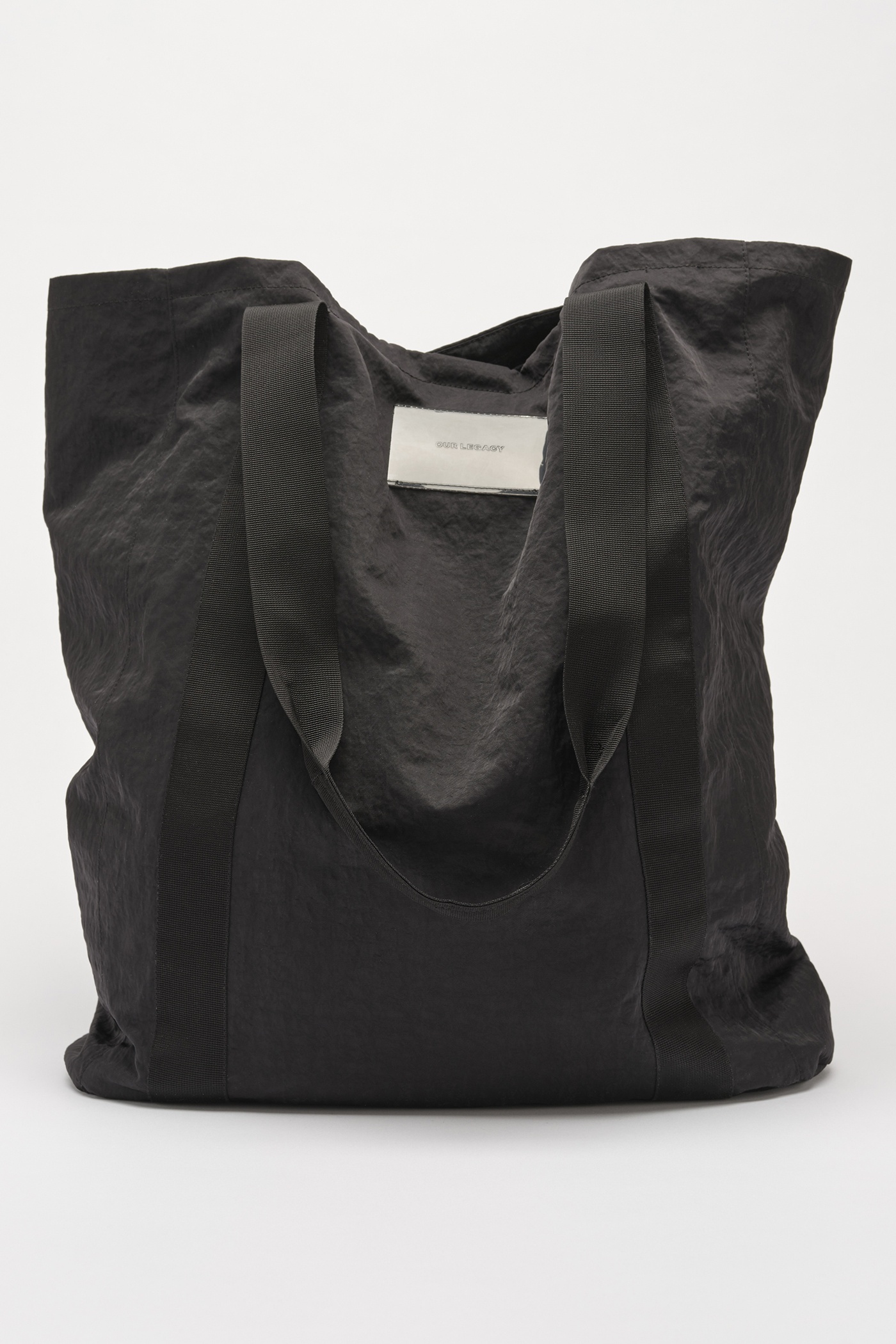 Flight Tote Bag Black Dense Liquid Nylon - 4