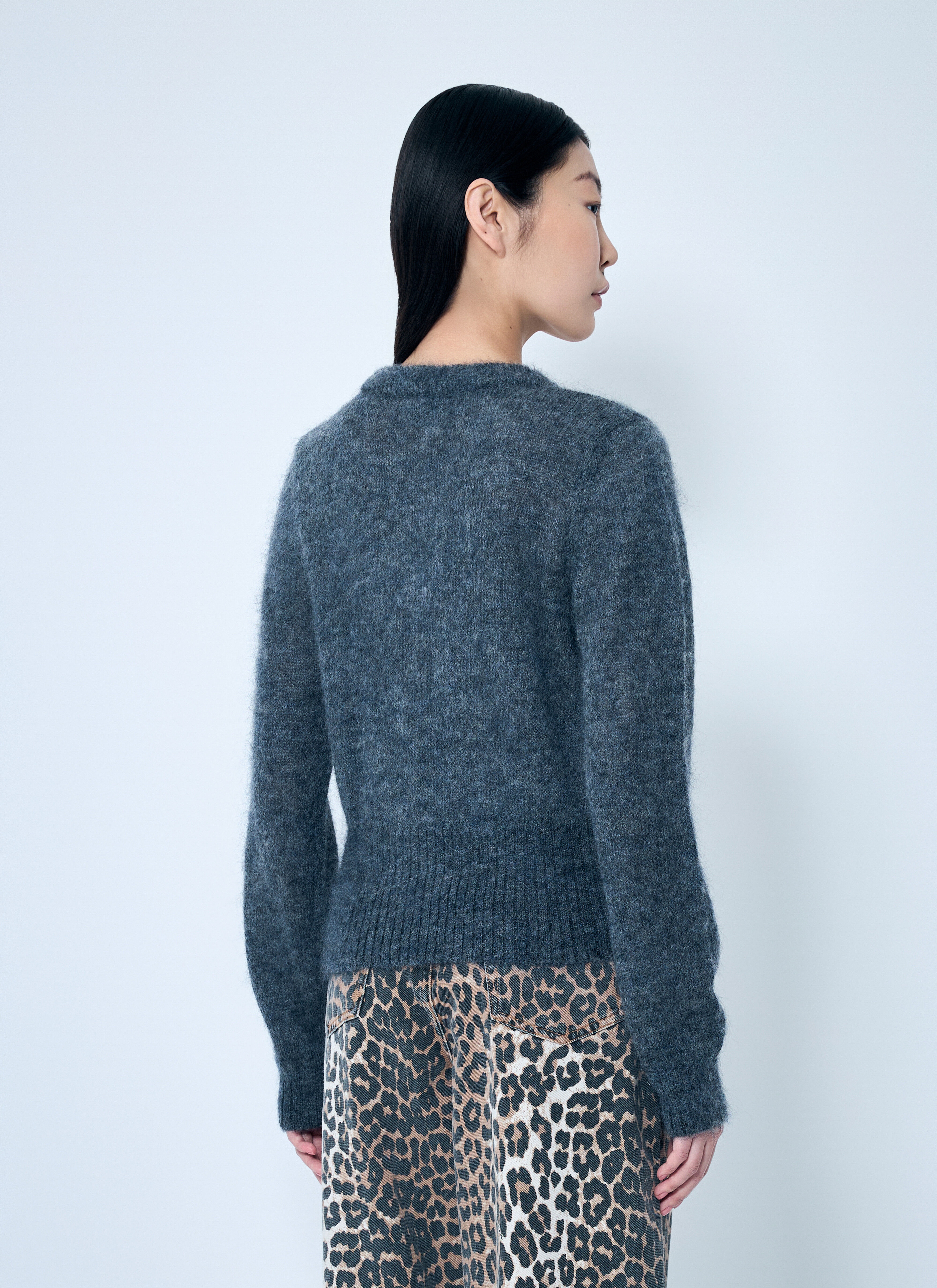 Light Mohair Tie-String Cardigan - 4