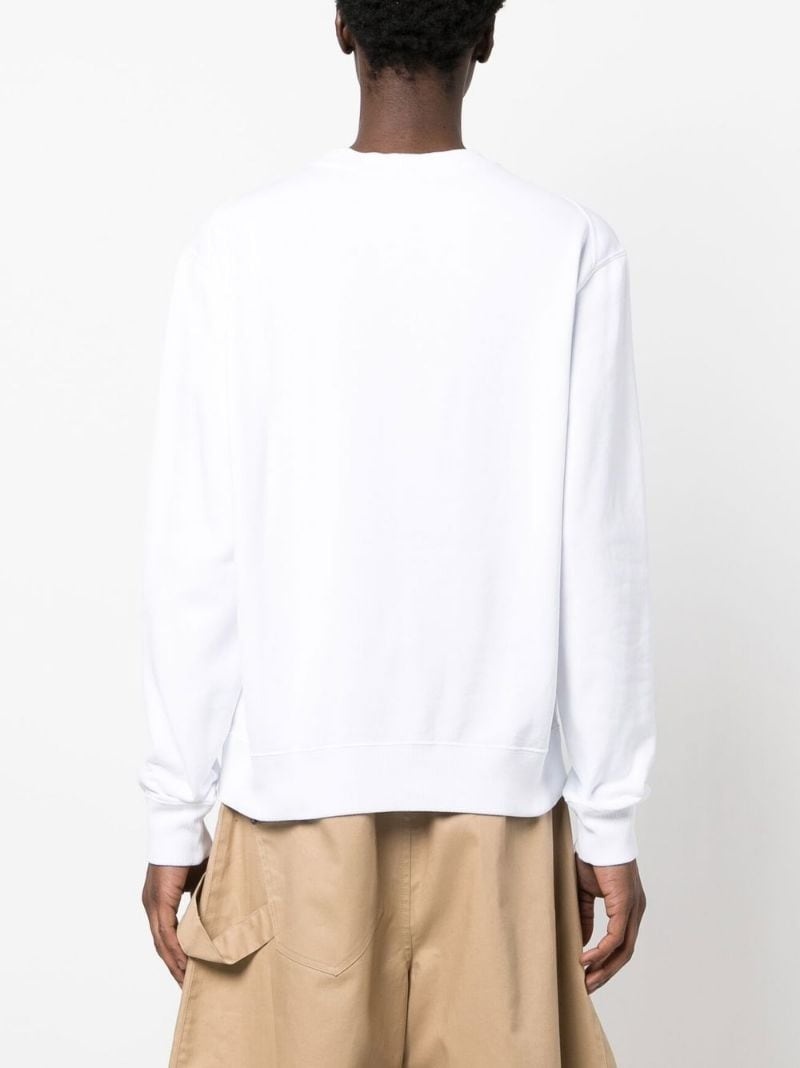 White Embroidered Logo Sweatshirt - 4