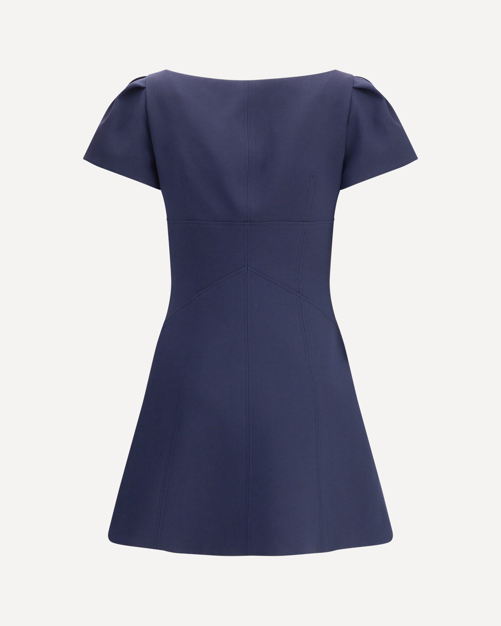 Short Dress with short gathered sleeves - 2