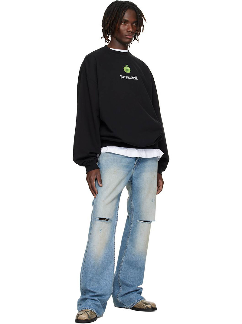 VETEMENTS Black 'Be Yourself' Oversized Sweatshirt outlook