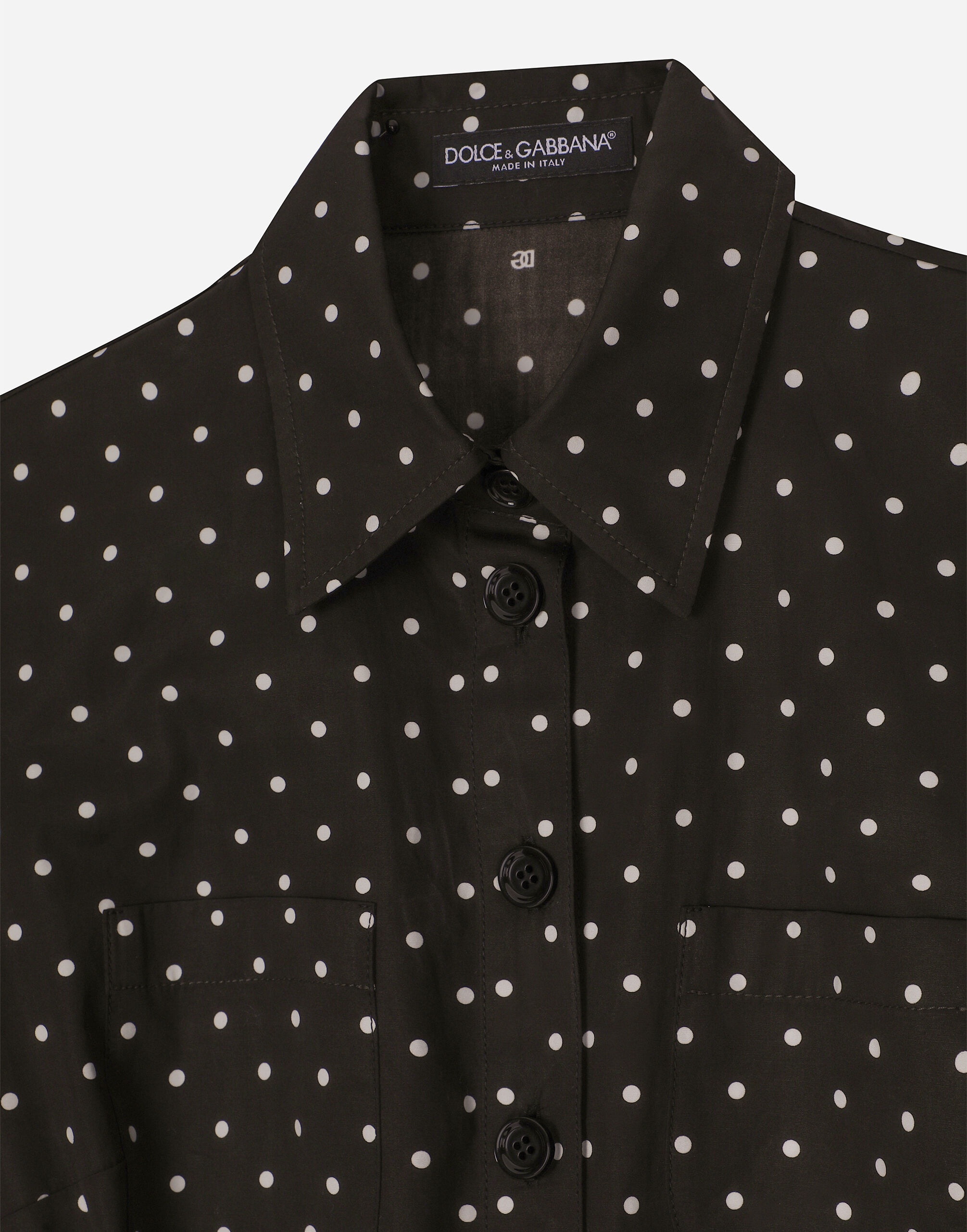 Cotton playsuit with polka-dot print - 5