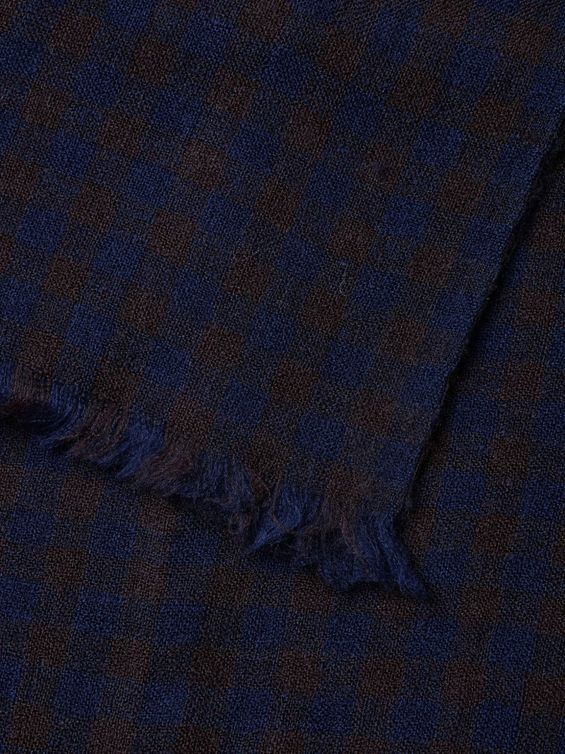 Y's frayed check scarf outlook