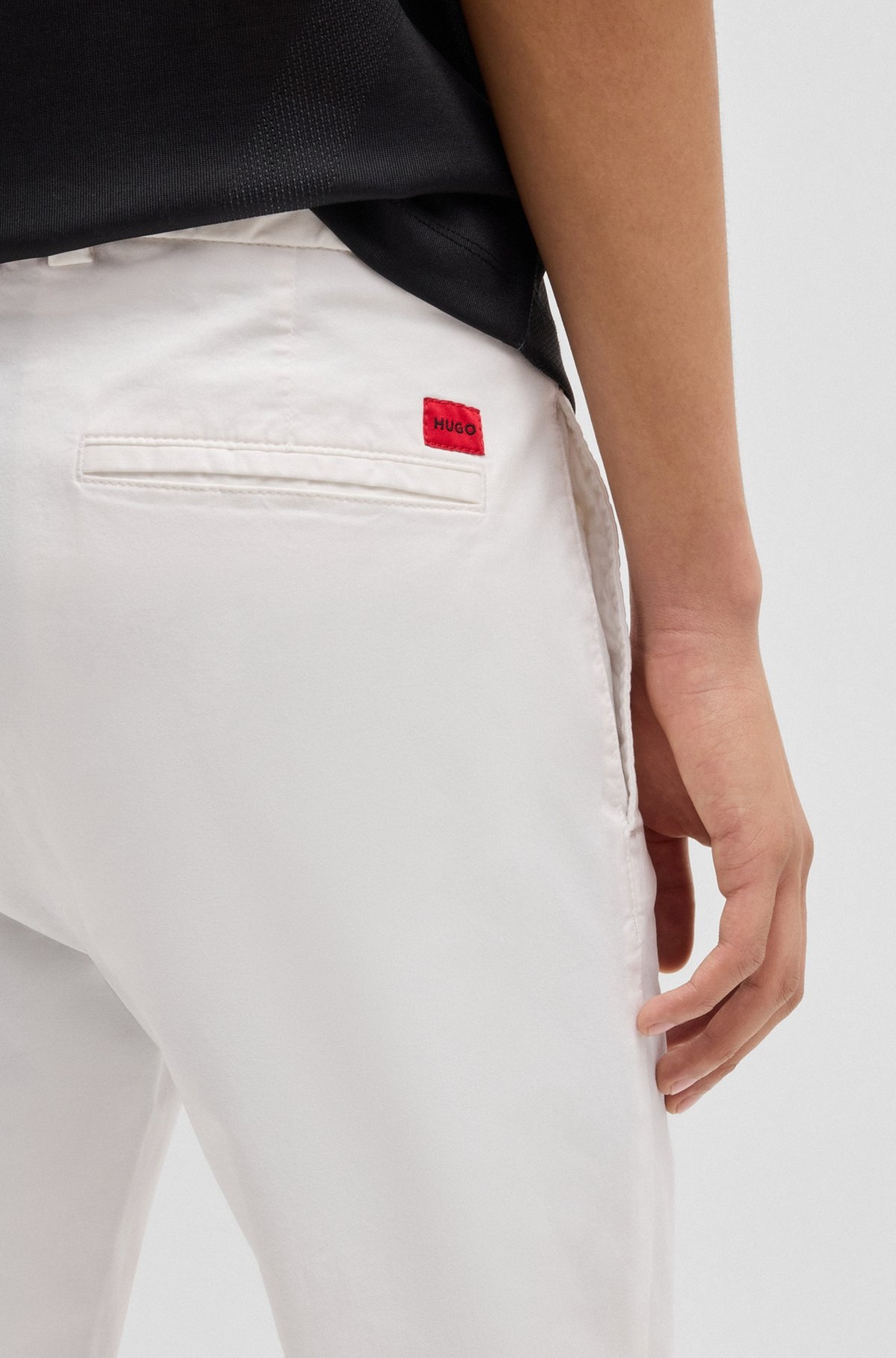SLIM-FIT TROUSERS IN STRETCH-COTTON GABARDINE - 5