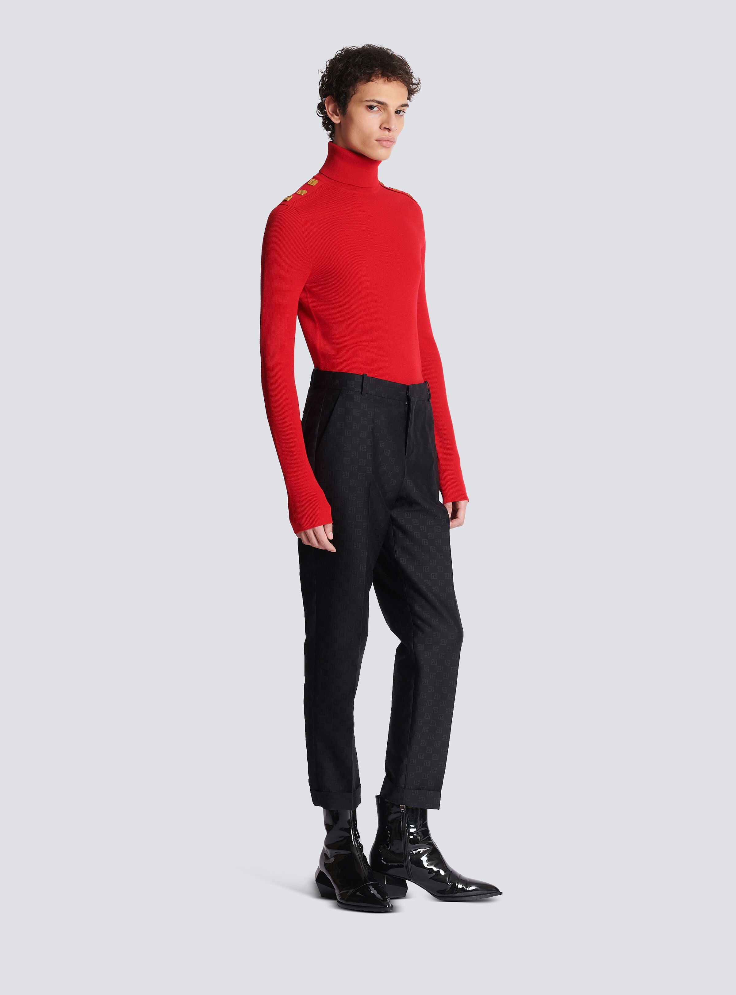 Straight-leg mini monogrammed trousers - 3
