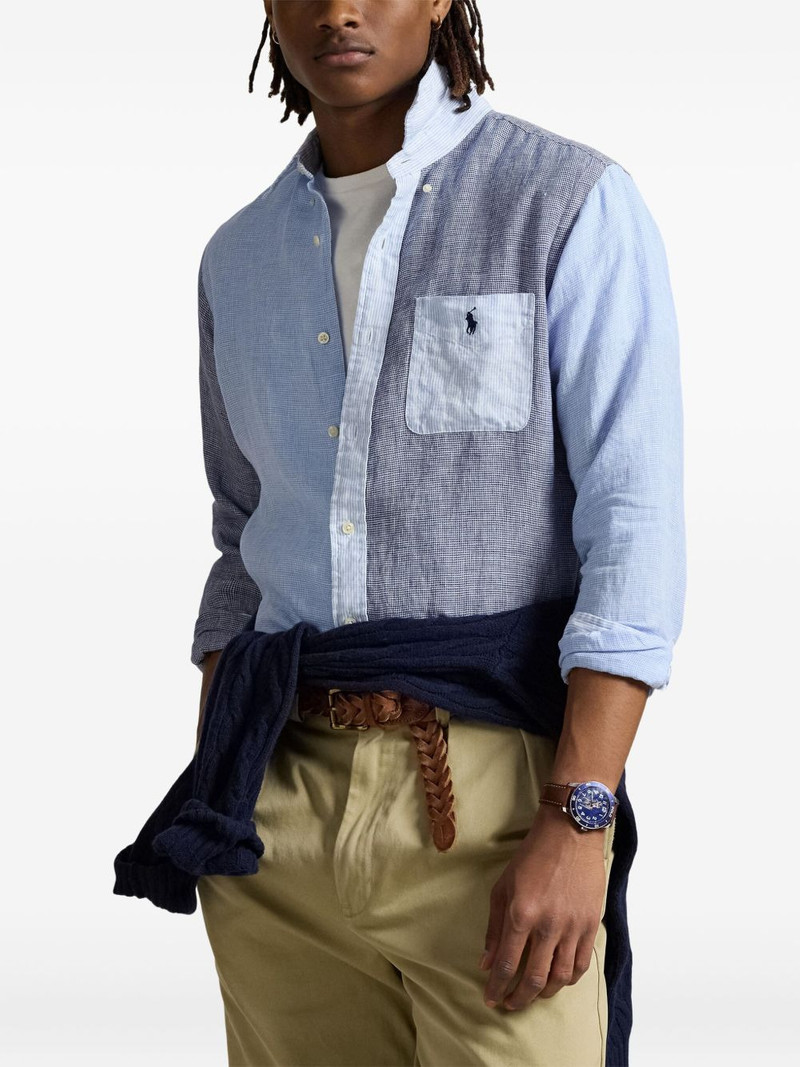 colour-blocked button-up shirt 3