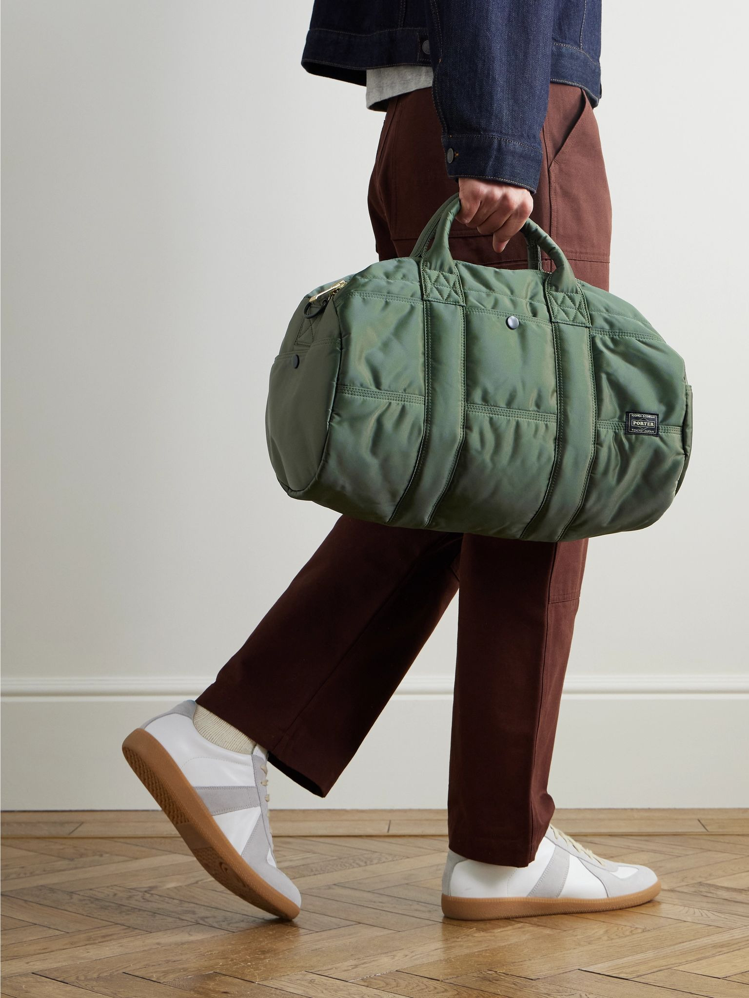 Tanker Drum Nylon-Twill Weekend Bag Green - 2