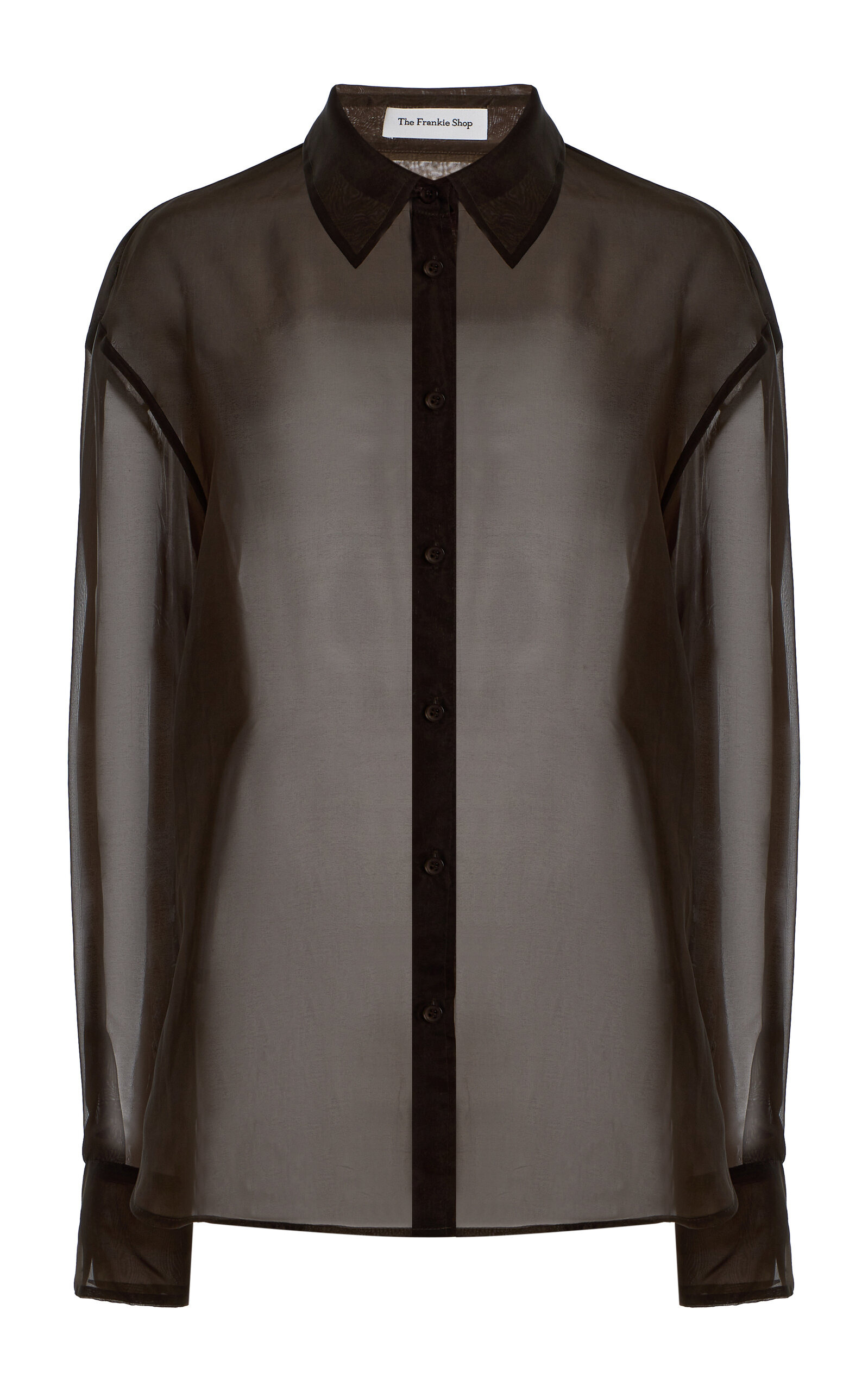 Peri Silk-Blend Chiffon Shirt brown - 1