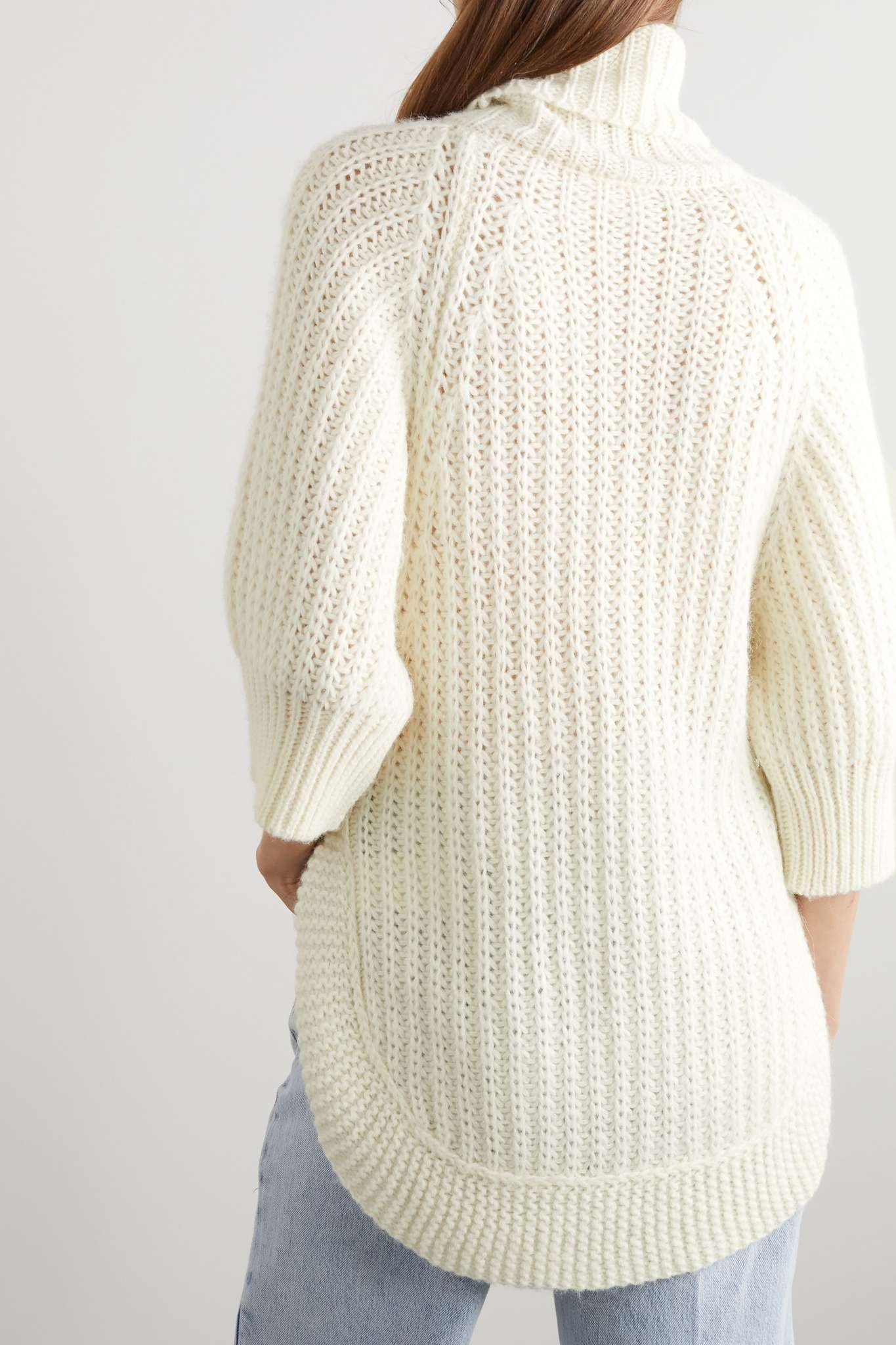 Ribbed alpaca-blend turtleneck sweater - 4