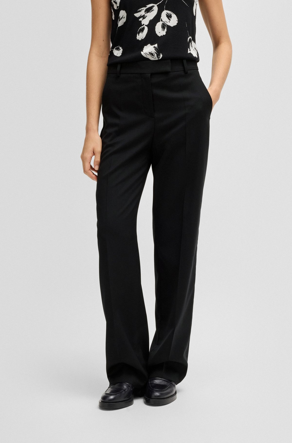 STRAIGHT-LEG TROUSERS IN WOOL - 2