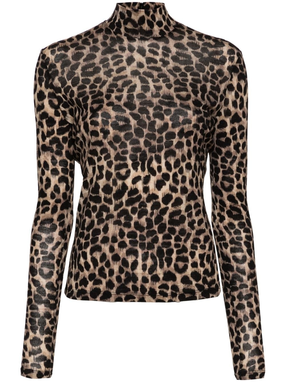 animalier-print jersey T-shirt - 1