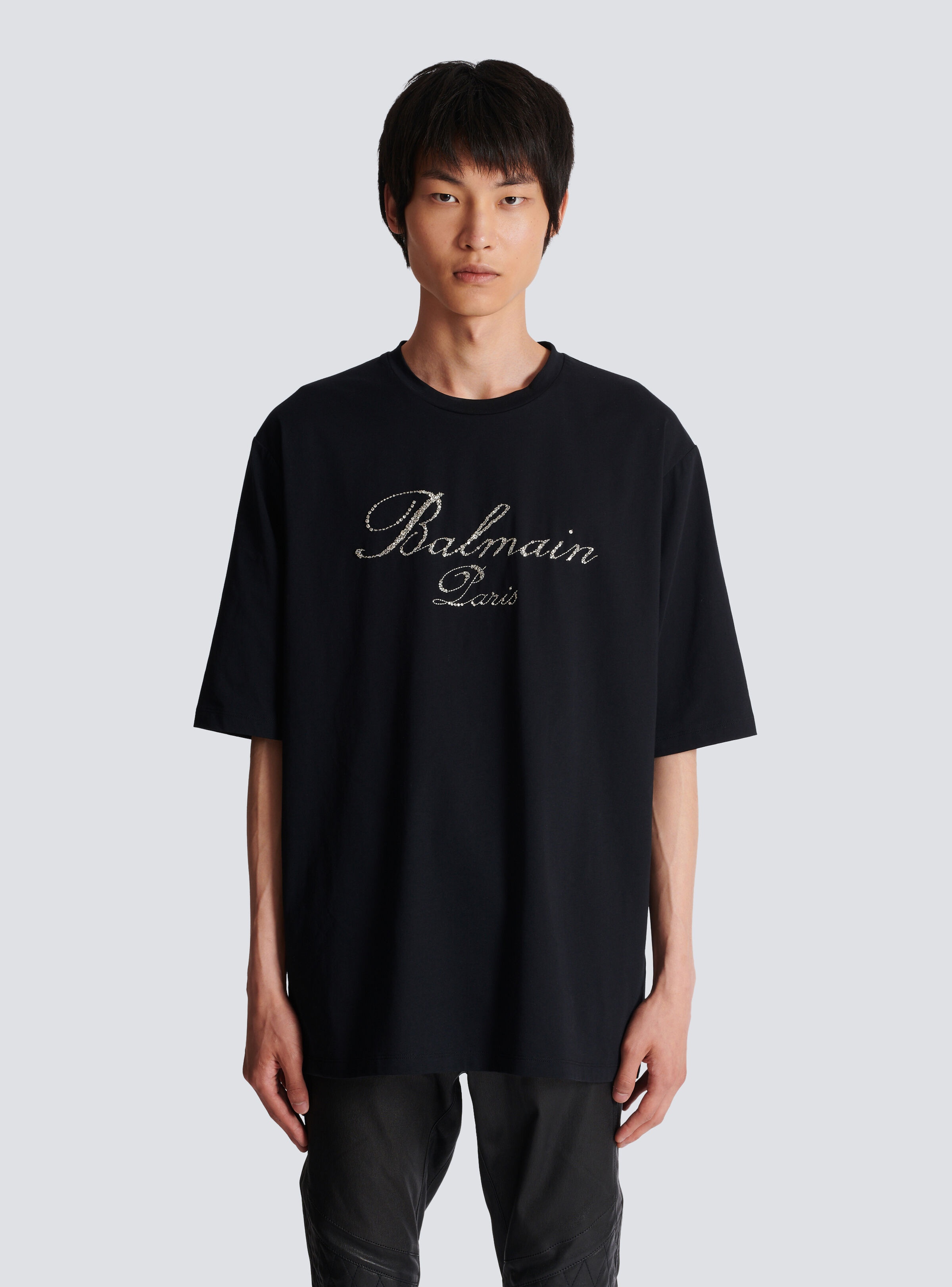 Balmain Signature embroidered T-shirt - 5