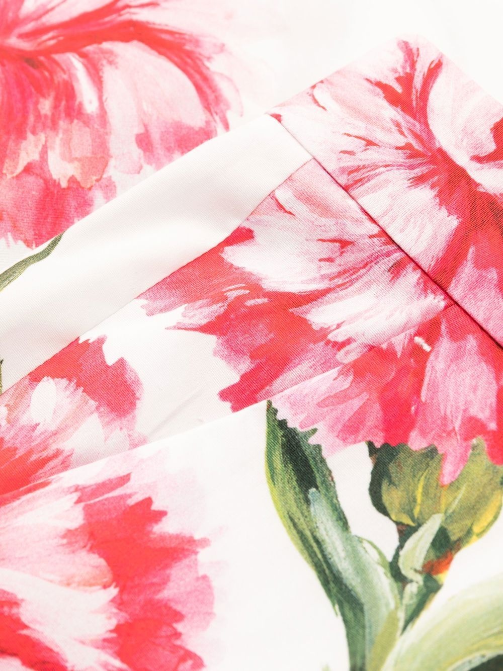 Carnation-print cropped trousers - 6