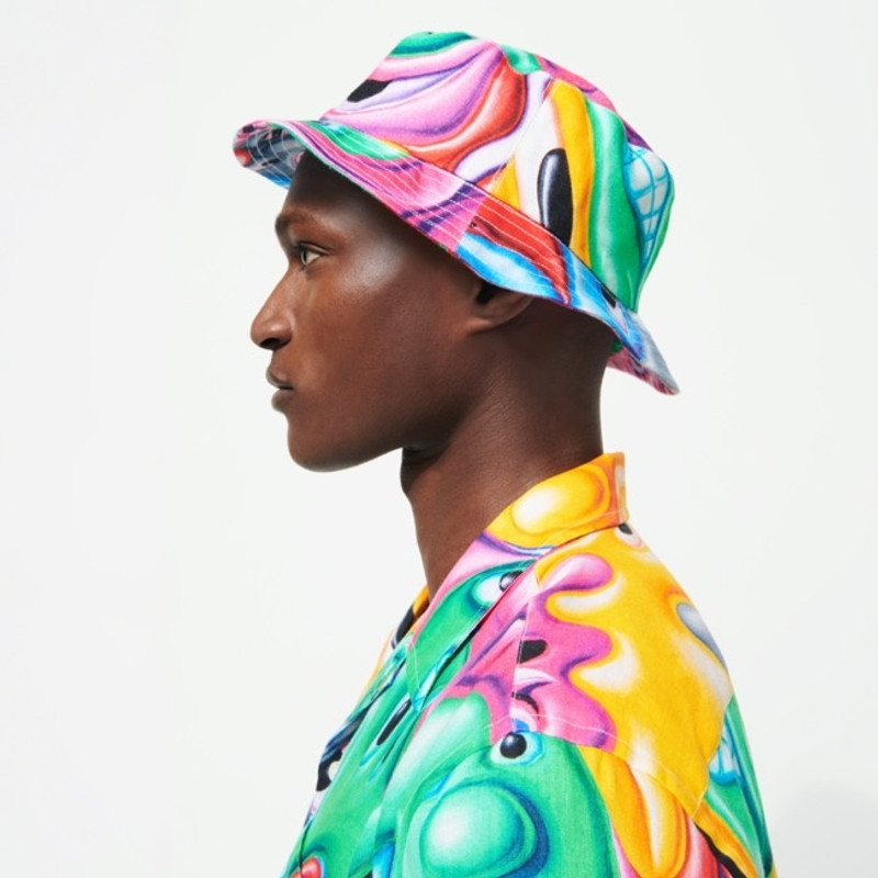 Men Bucket Hat Faces In Places - Vilebrequin x Kenny Scharf 3