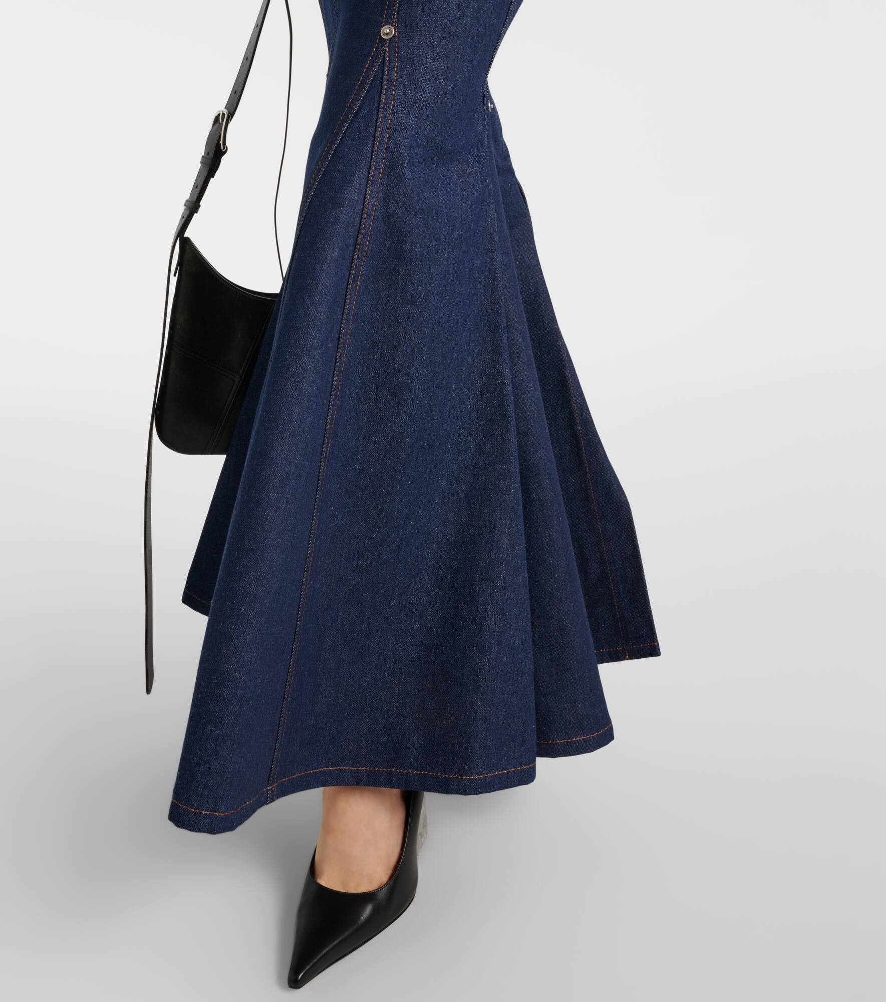 High-rise cotton maxi skirt - 5