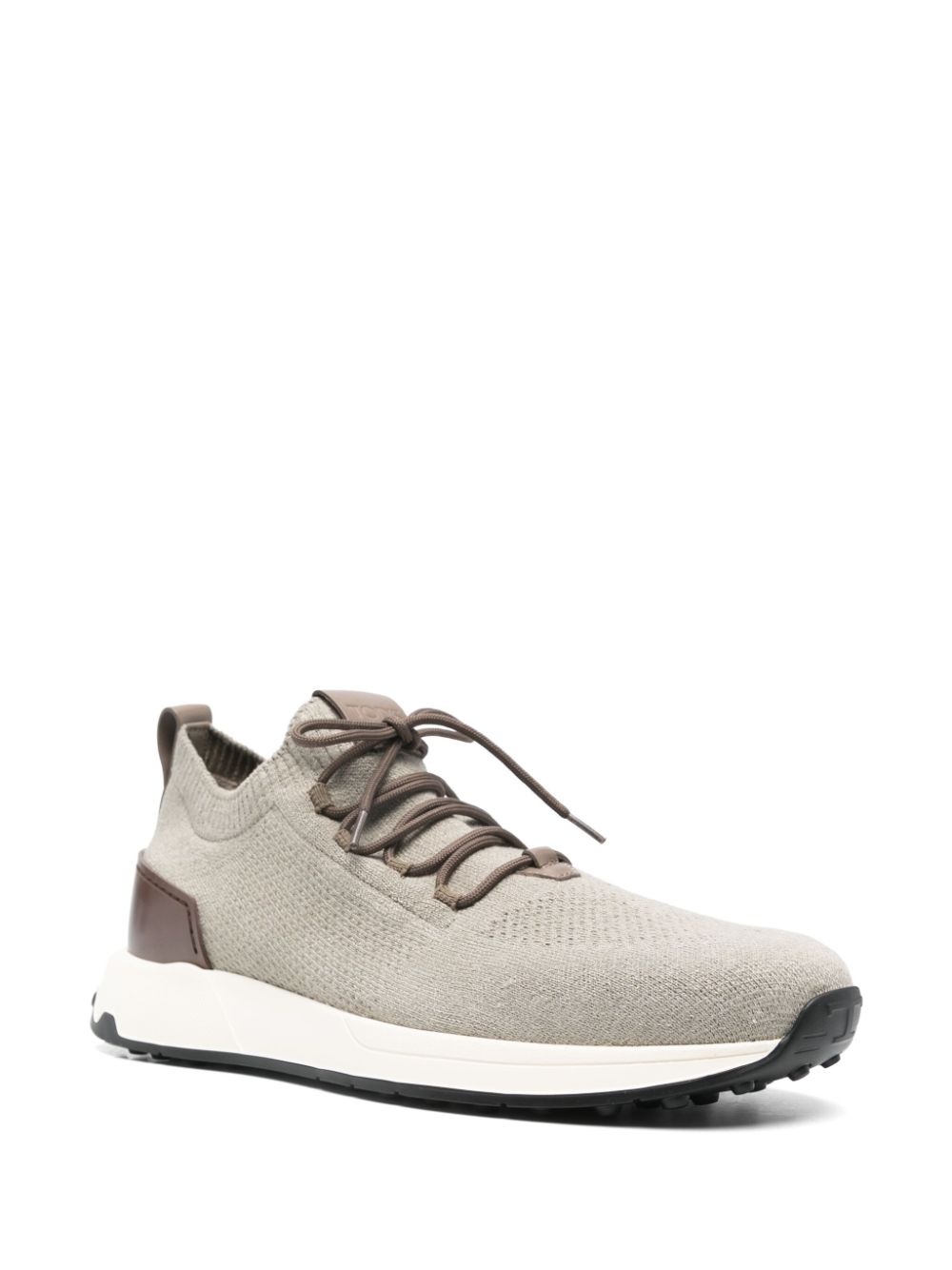 leather-trim sneakers - 2