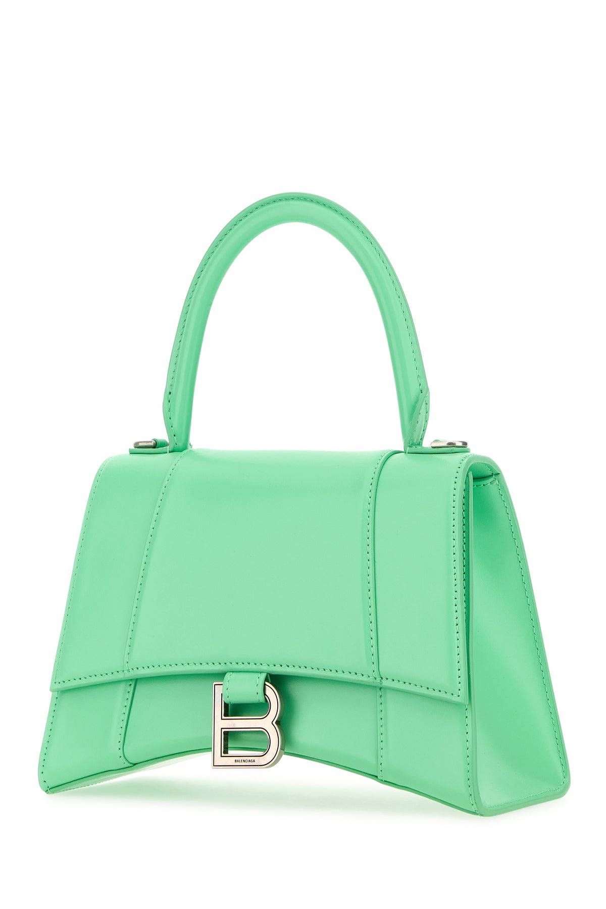 Mint green leather small Hourglass handbag - 2