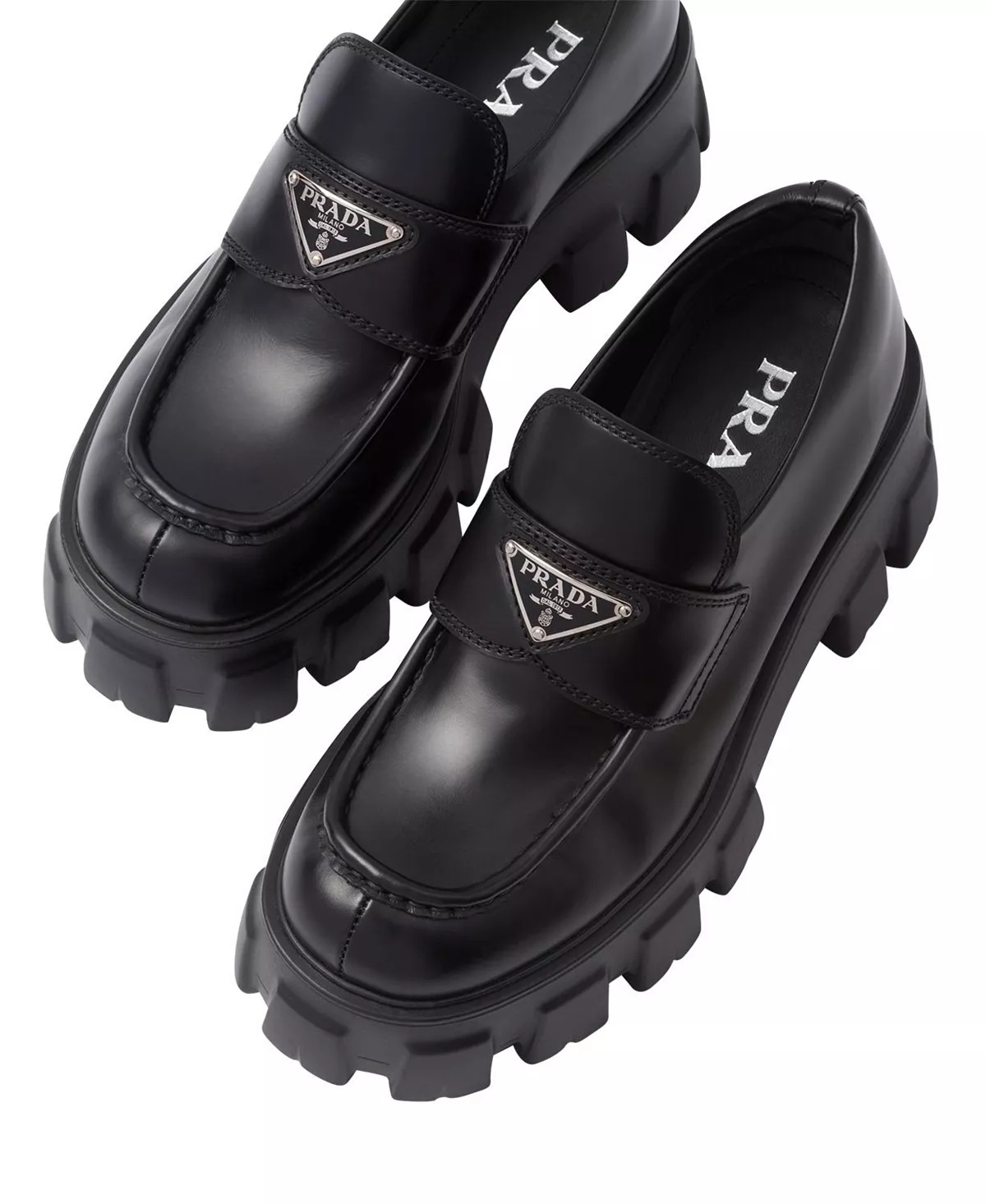 Women's Brushed Leather Monolith Loafers - 6