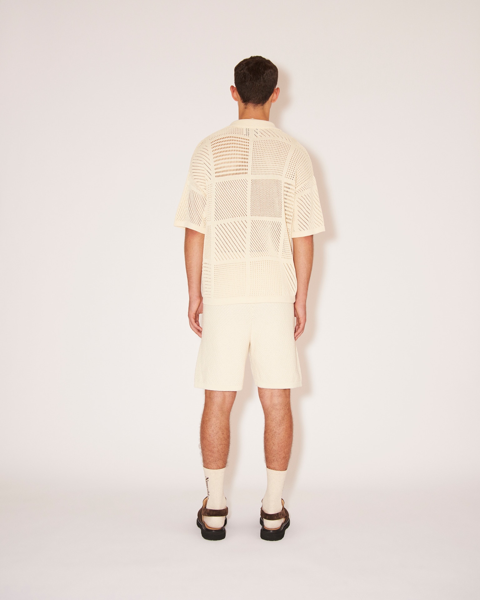 AYAAN - Paper crochet beach shirt - Creme - 4