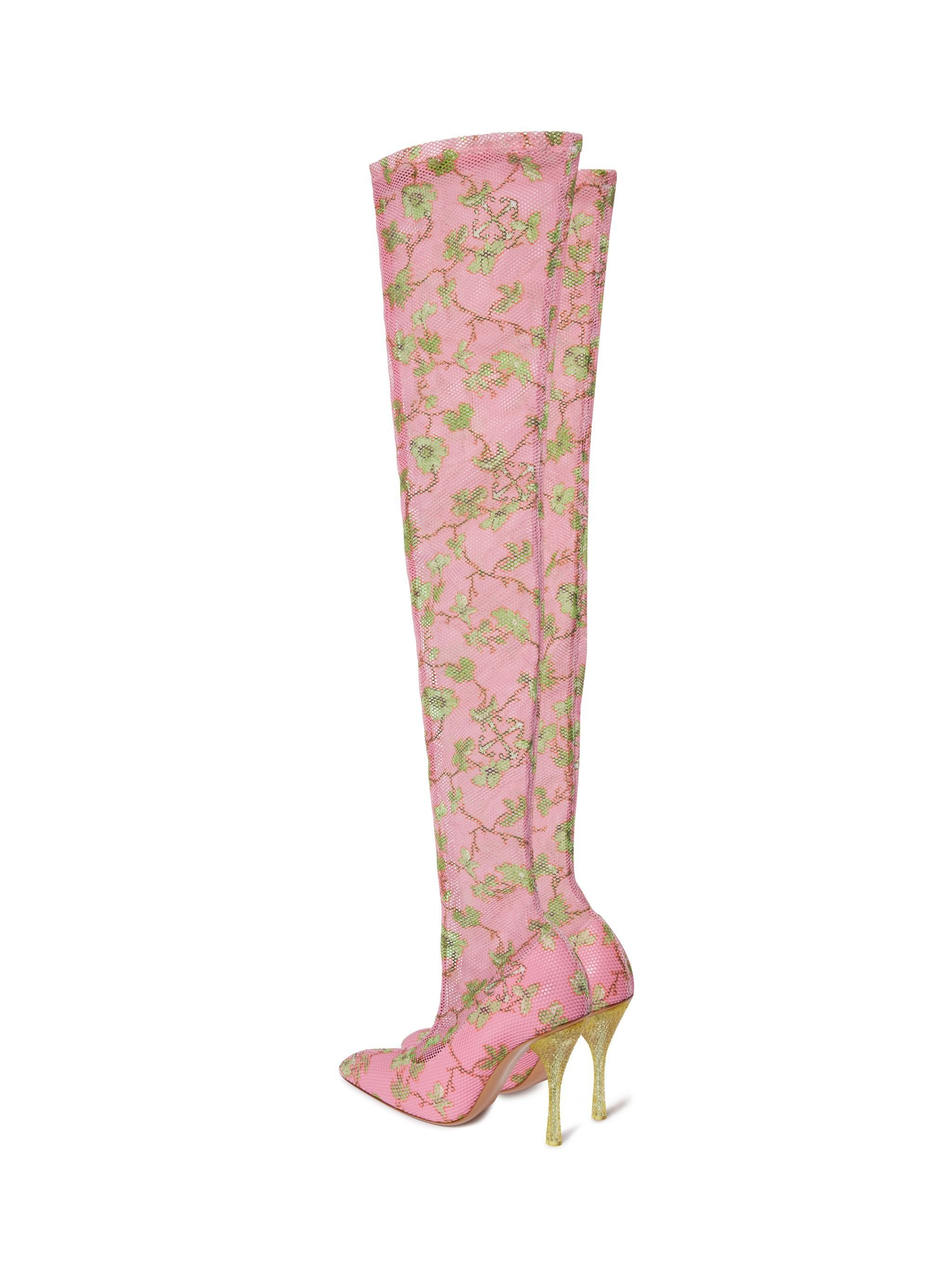 Pink Printed Mesh Cuissard - 5