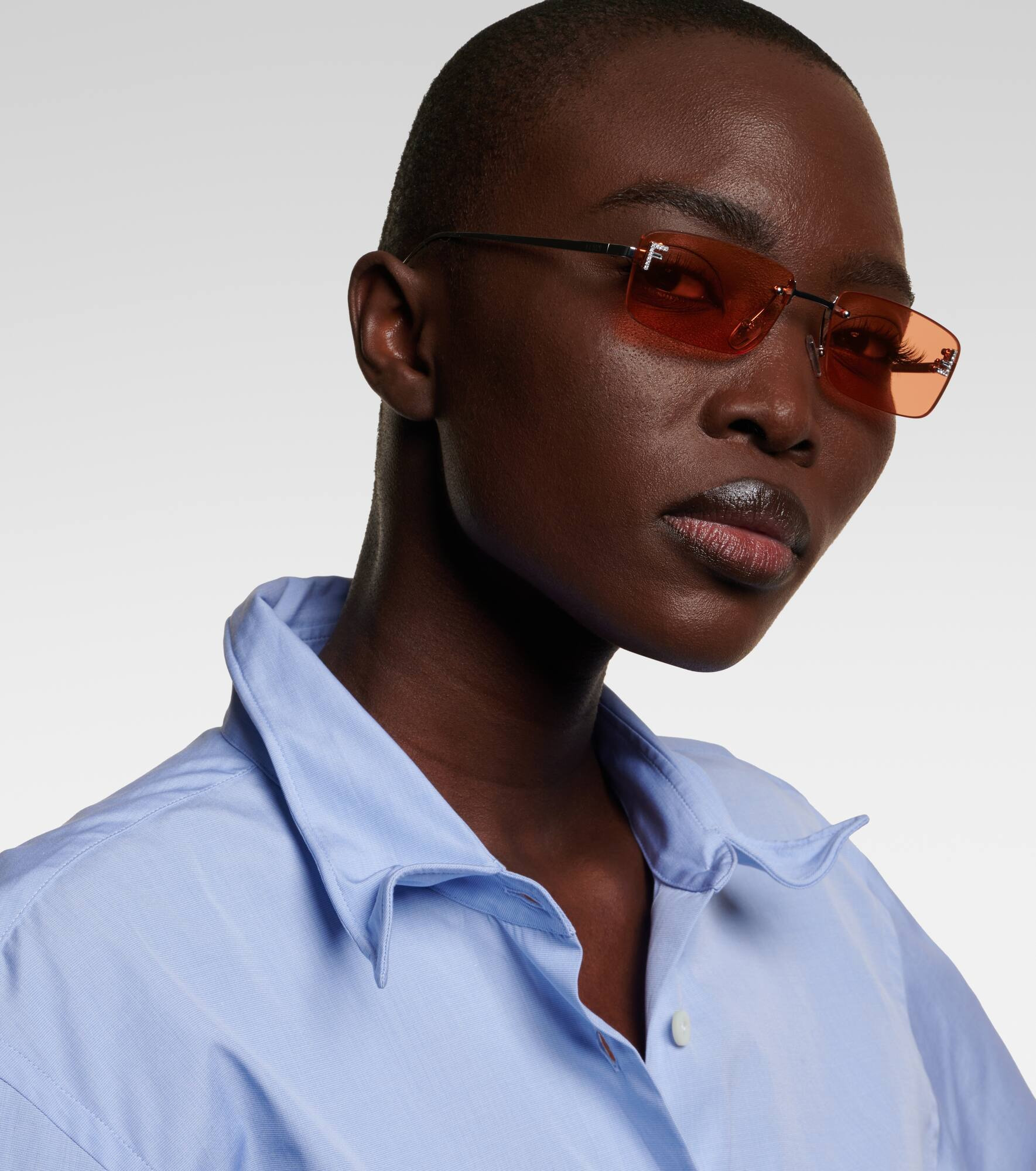 Fendi First Crystal rectangular sunglasses - 6