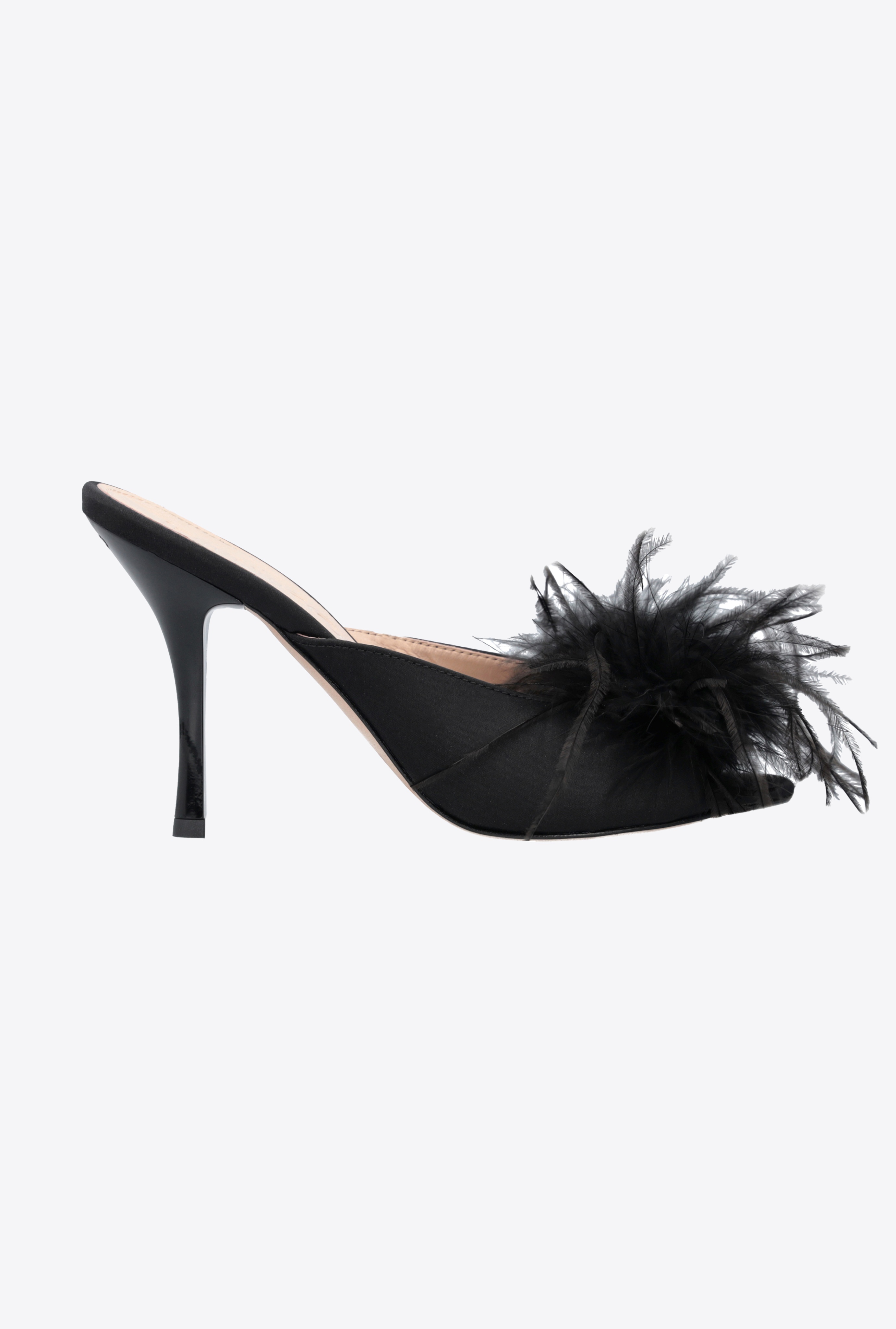 MULE SANDALS WITH FEATHERS - 1