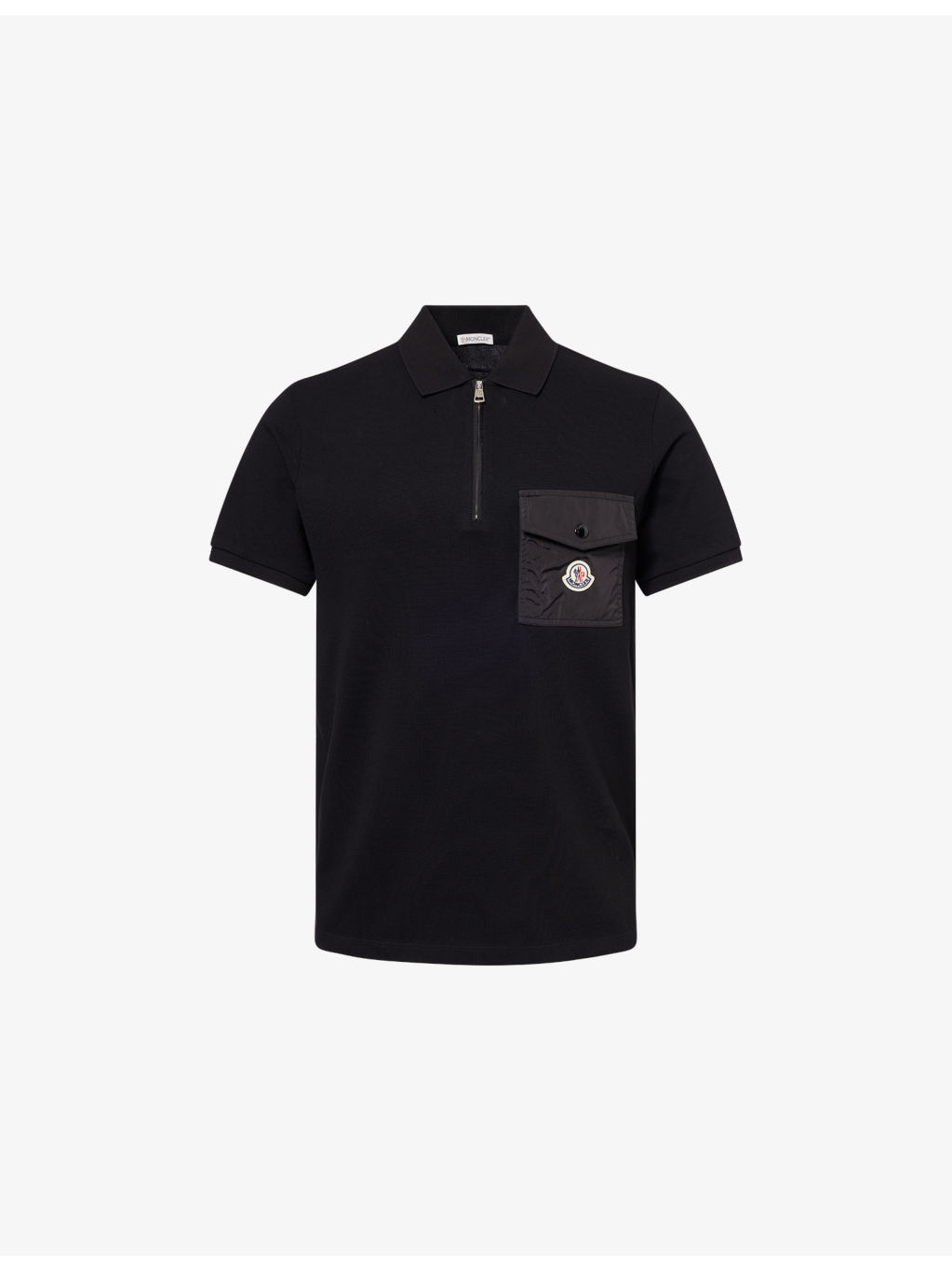Logo-Patch Cotton Polo Shirt - 1