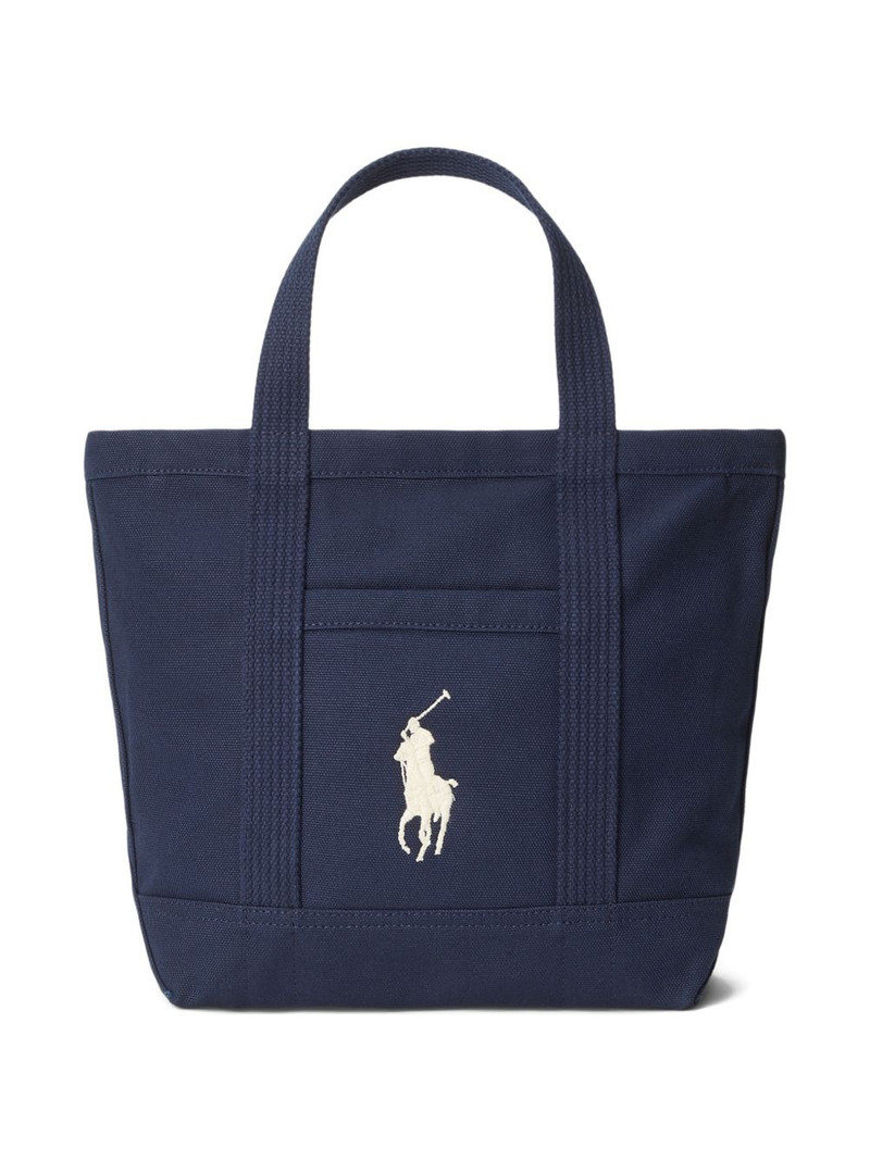 embroidered-logo top-handle tote bag 1