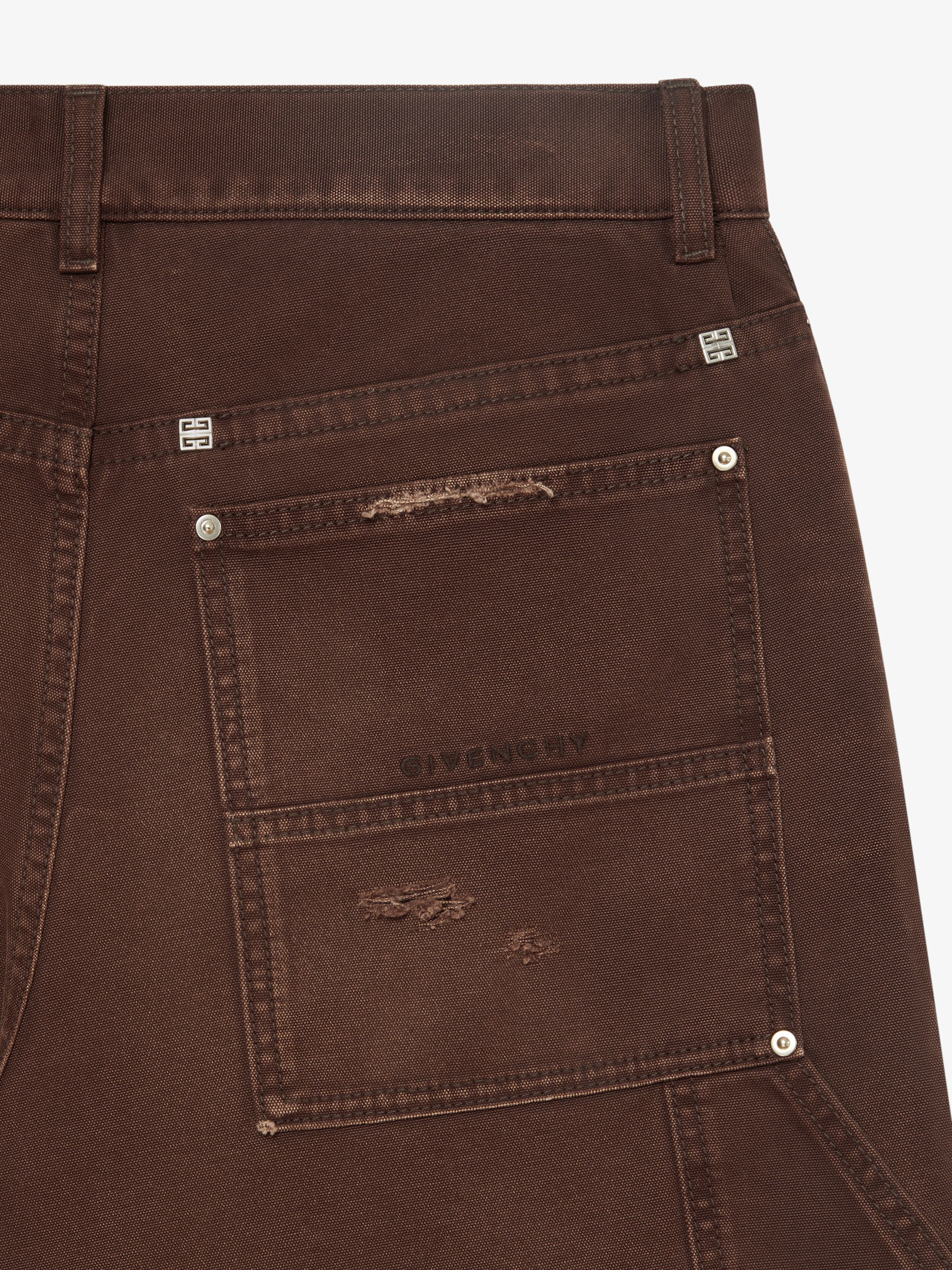 CARPENTER PANTS IN DESTROYED COTTON - 5