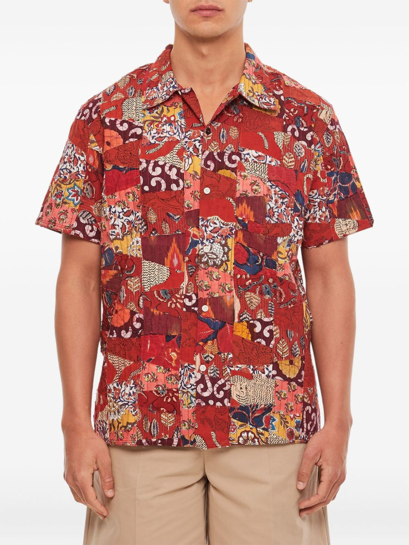 patchwork button-closure shirt 1