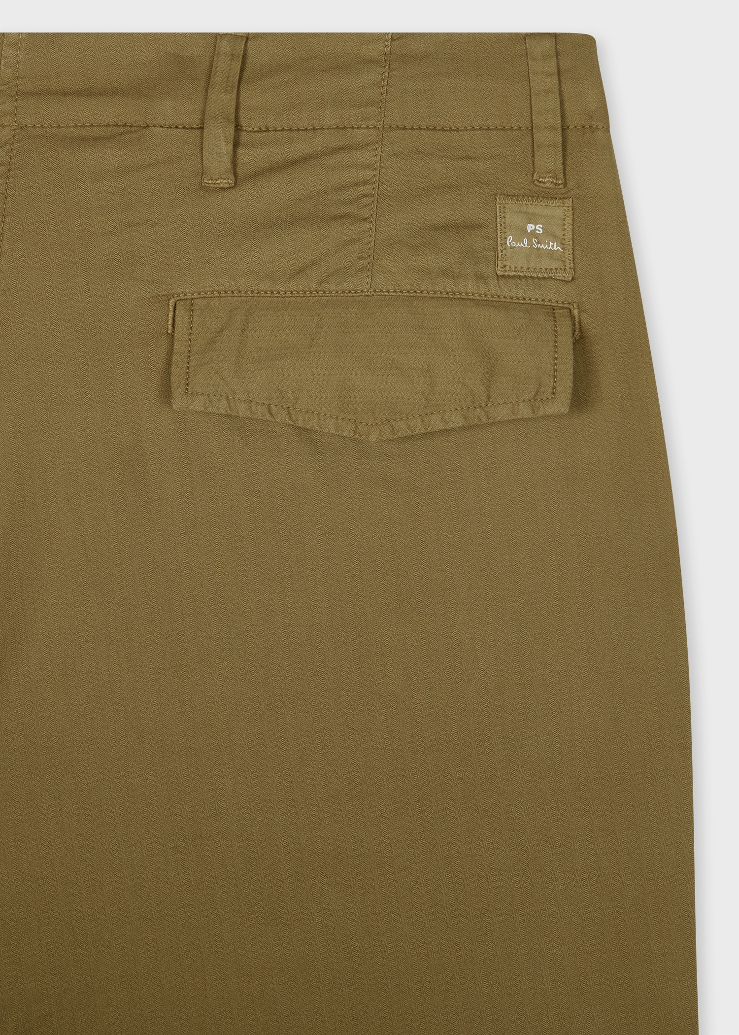 Khaki Stretch-Cotton Panelled Trousers - 2