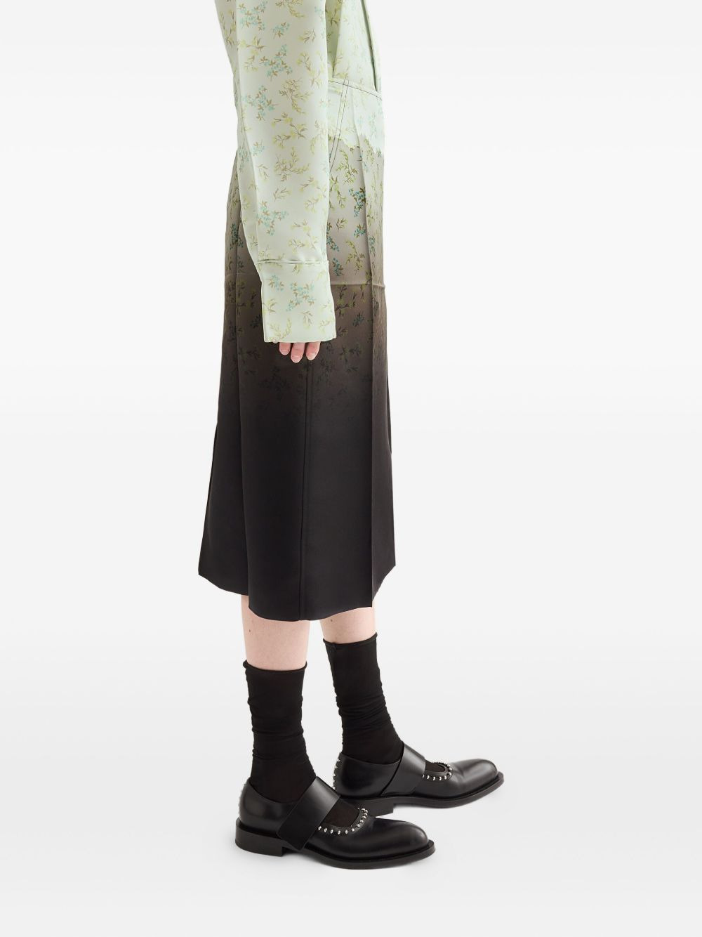 gradient floral-printed midi skirt - 3