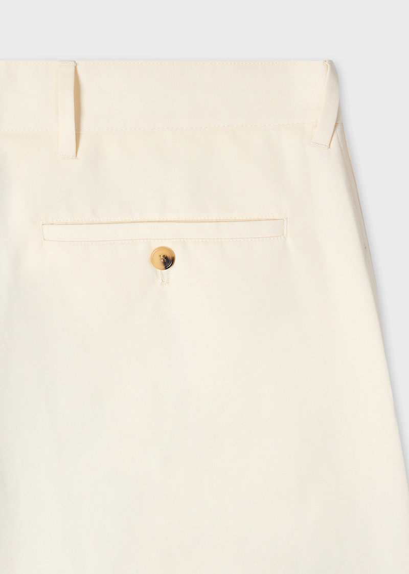 Paul Smith Relaxed-Fit Ecru Cotton-Linen Chinos outlook