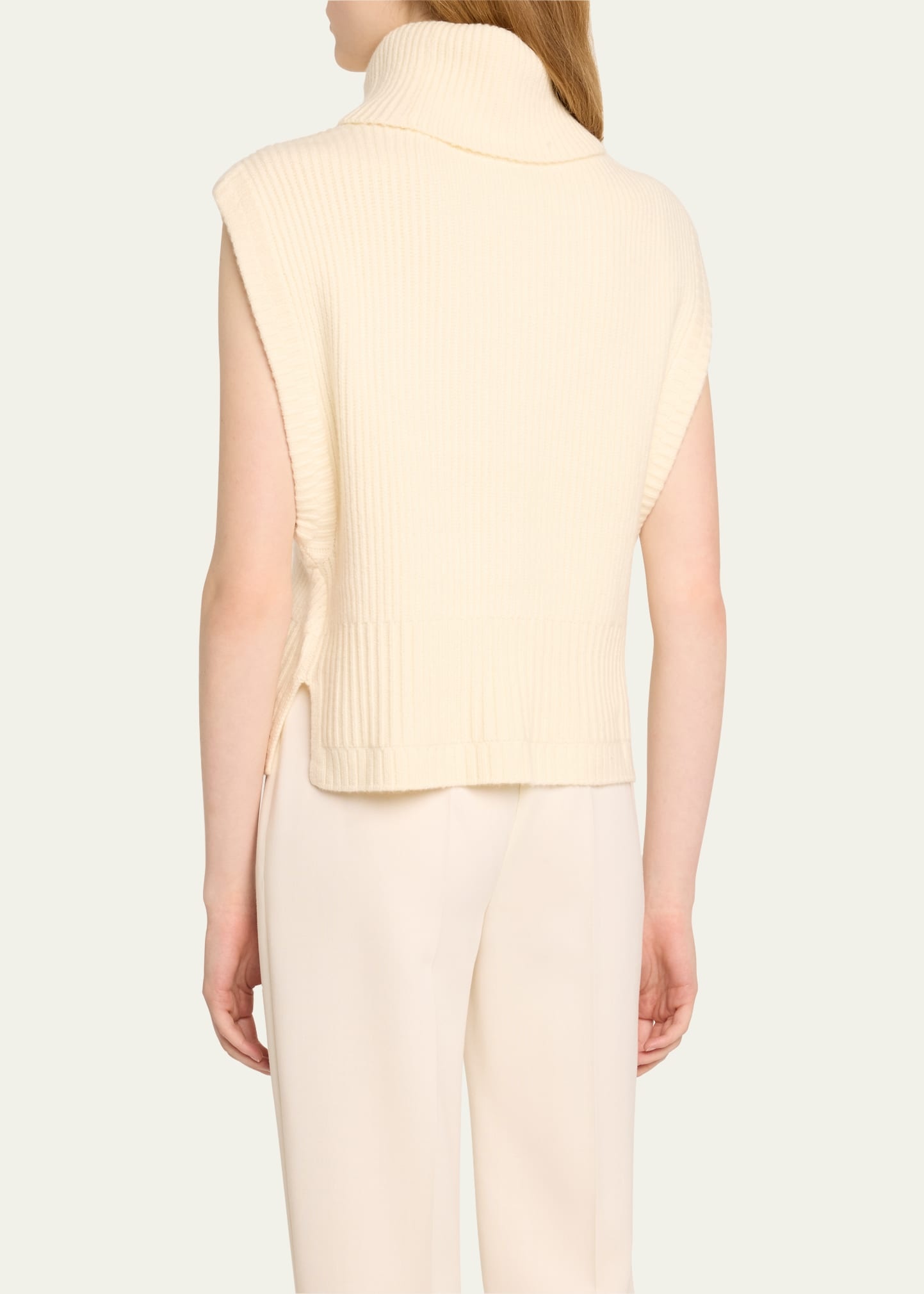Maple Wool & Cashmere Sleeveless Turtleneck Top - 3