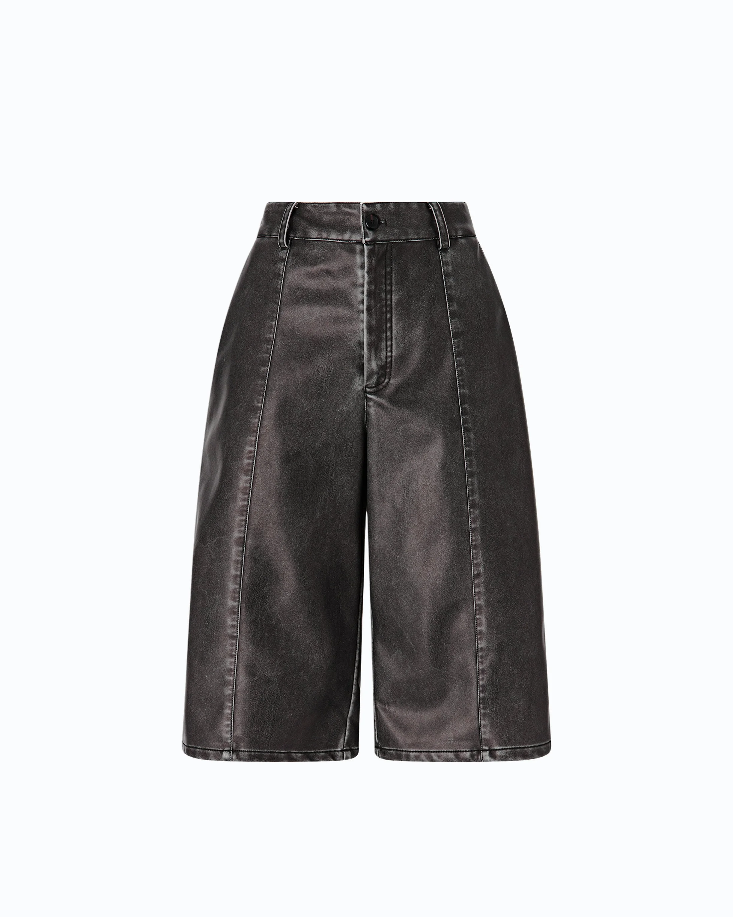 VINTAGE-EFFECT CANVAS BERMUDA SHORTS - 1