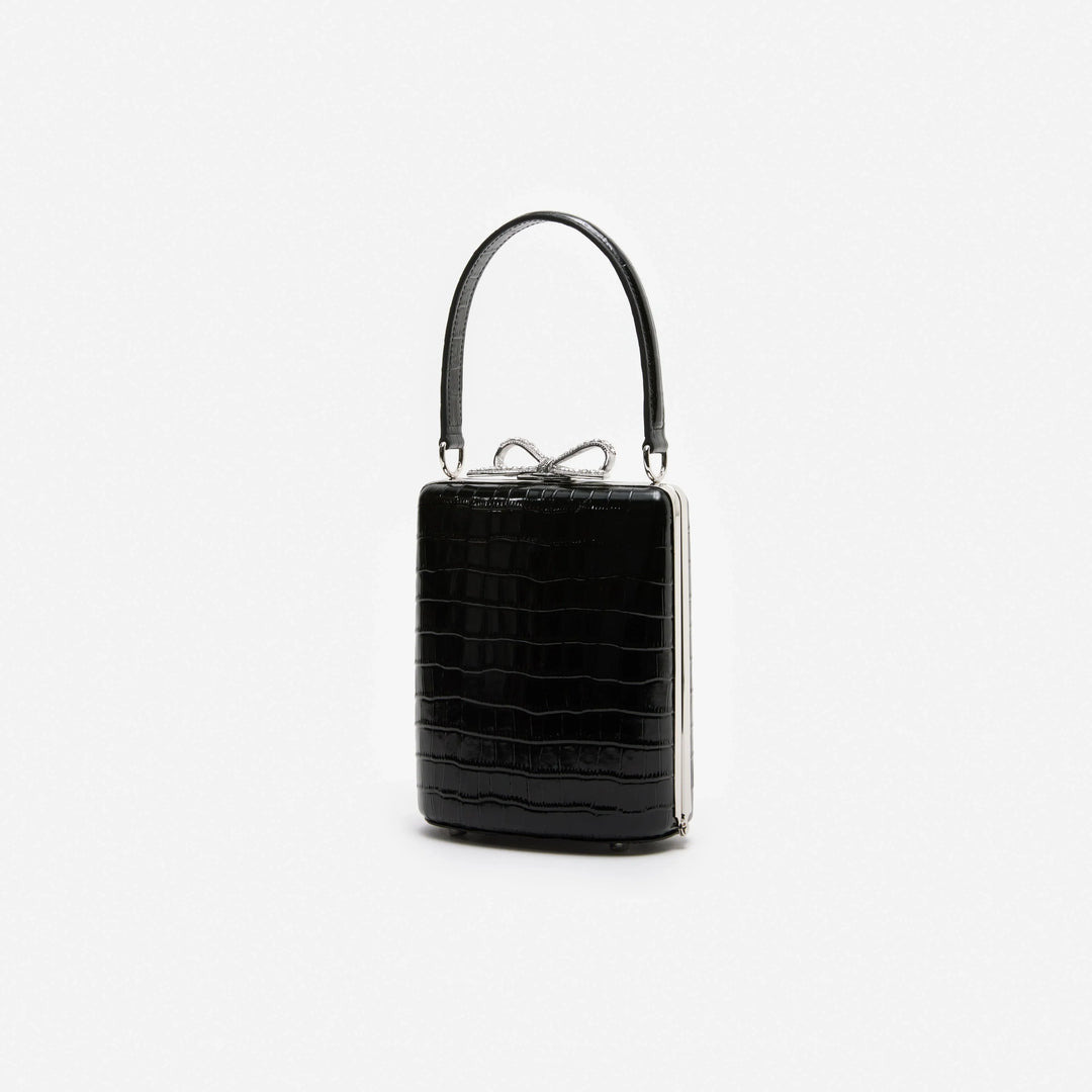 Black Croc Mini Bag - 2