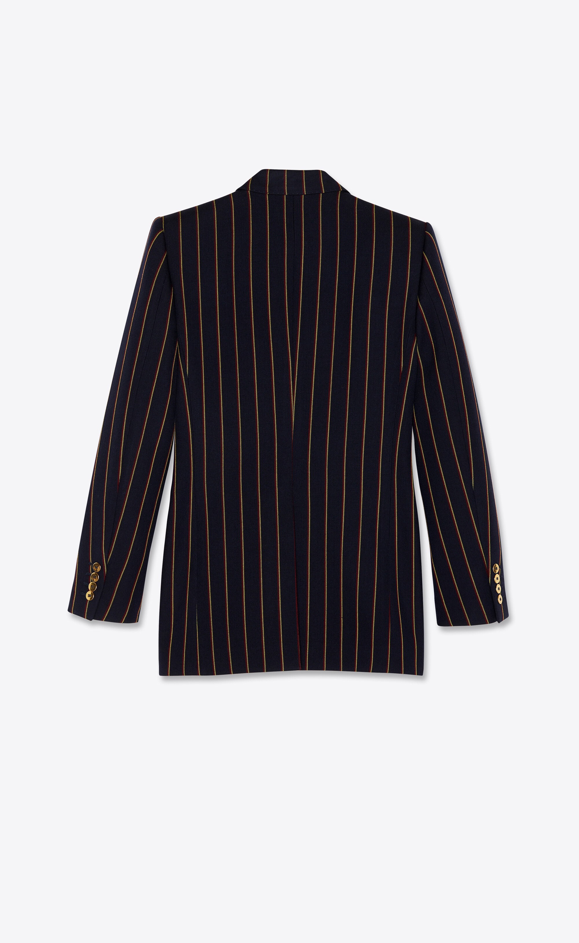 double-breasted jacket in striped wool serge - 2