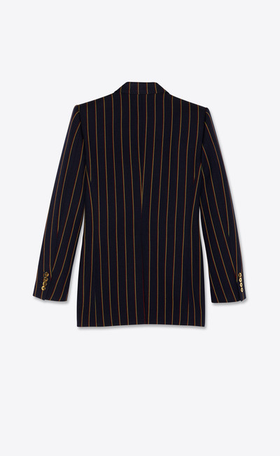 SAINT LAURENT double-breasted jacket in striped wool serge outlook