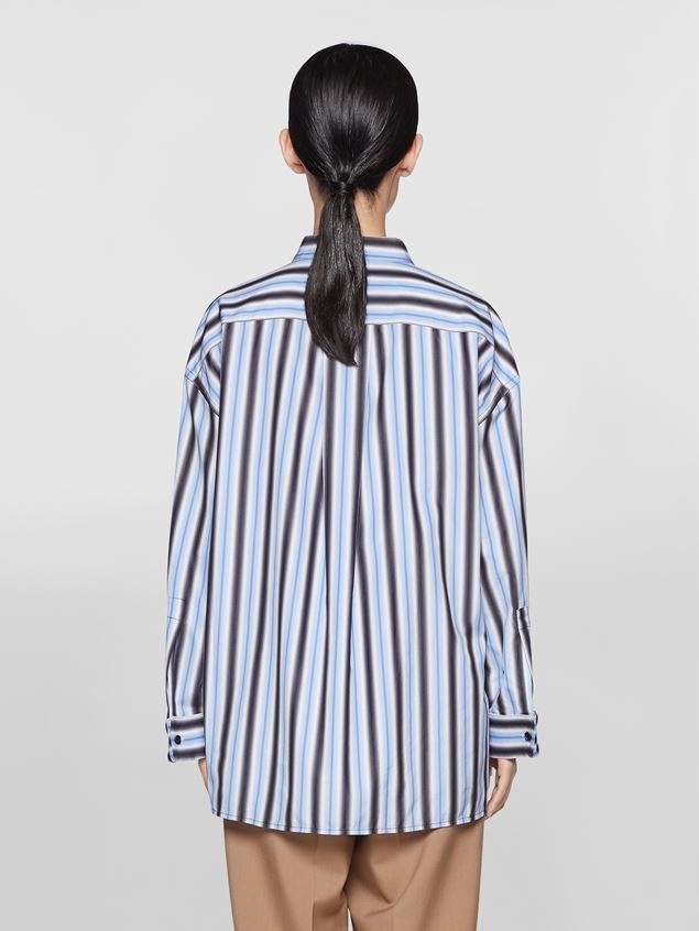 TUXEDO STRIPED COTTON POPLIN SHIRT - 3