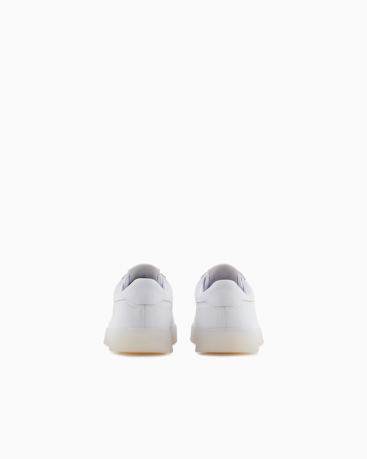 LEATHER SNEAKERS WITH SEMI-TRANSPARENT SOLE - 4