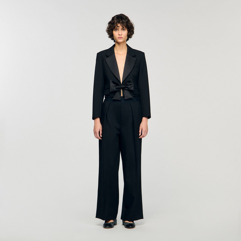 SHORT SATIN BOW JACKET 3