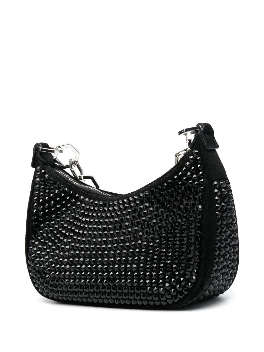 rhinestone-studded shoulder bag - 3