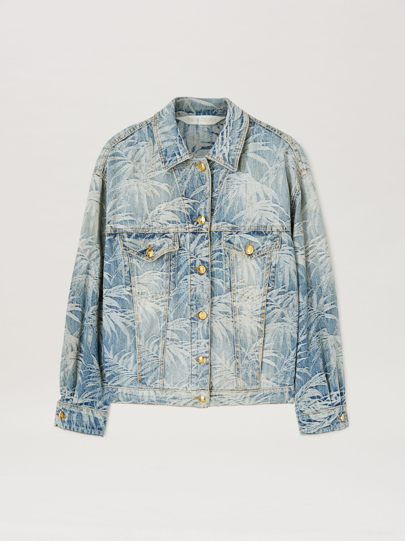 Denim Jacket Palms Wash Pattern - 1