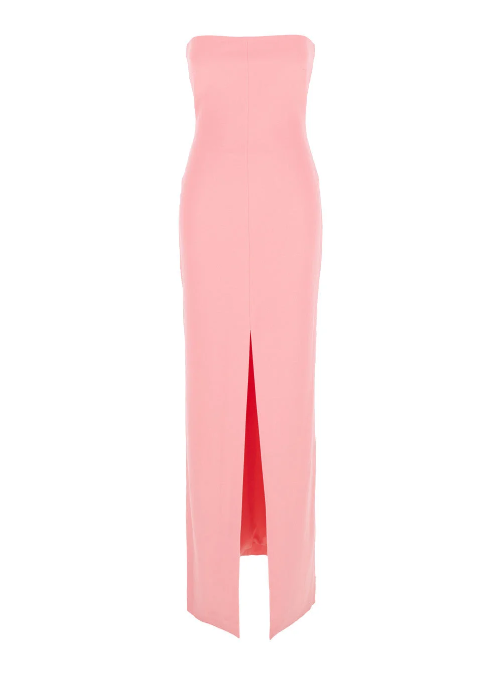 Solace London Women 'Bysha' Pink Long Dress With Front Split In Tech Fabric Stretch Woman - 1