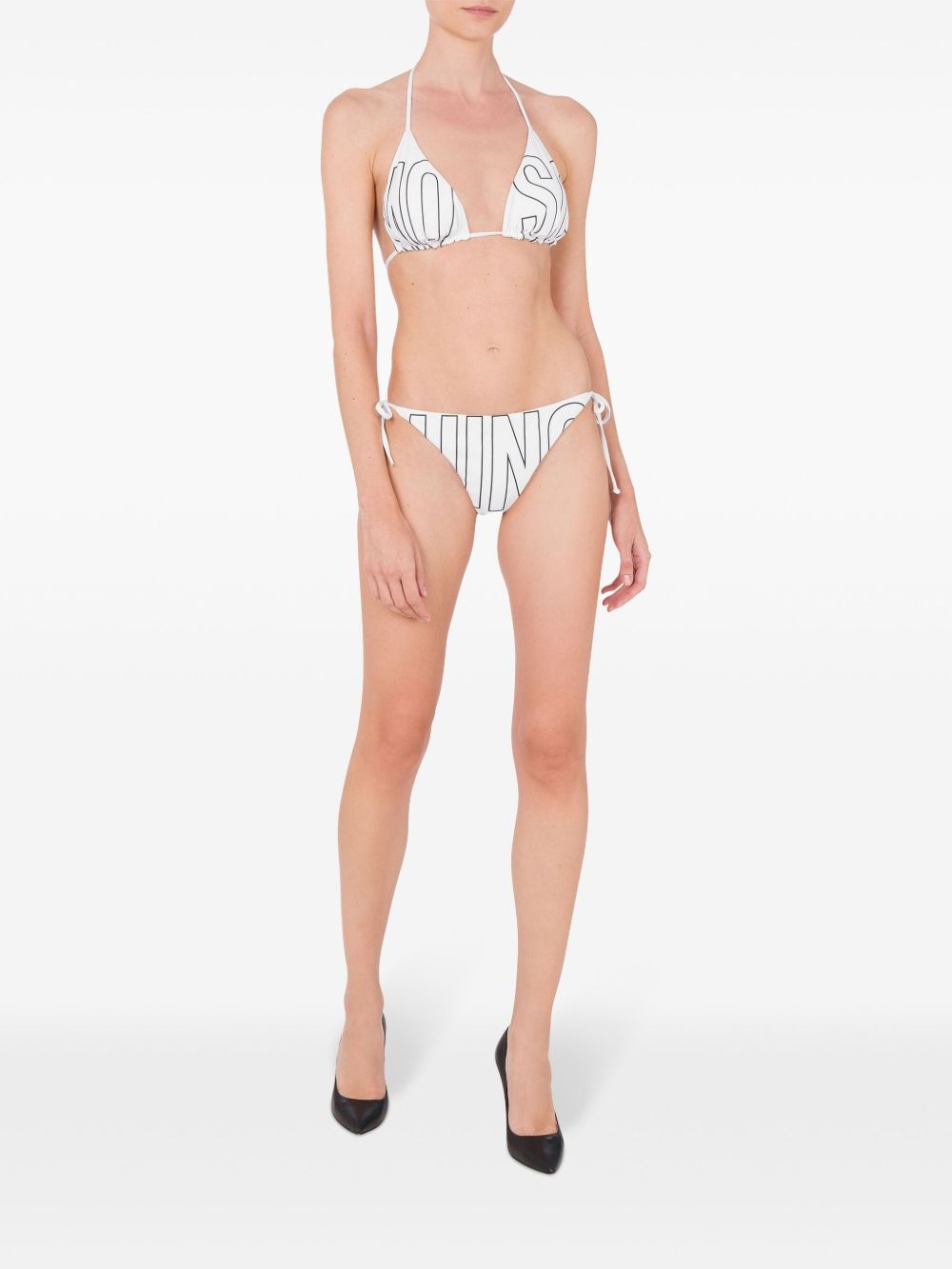 logo-print bikini top - 3